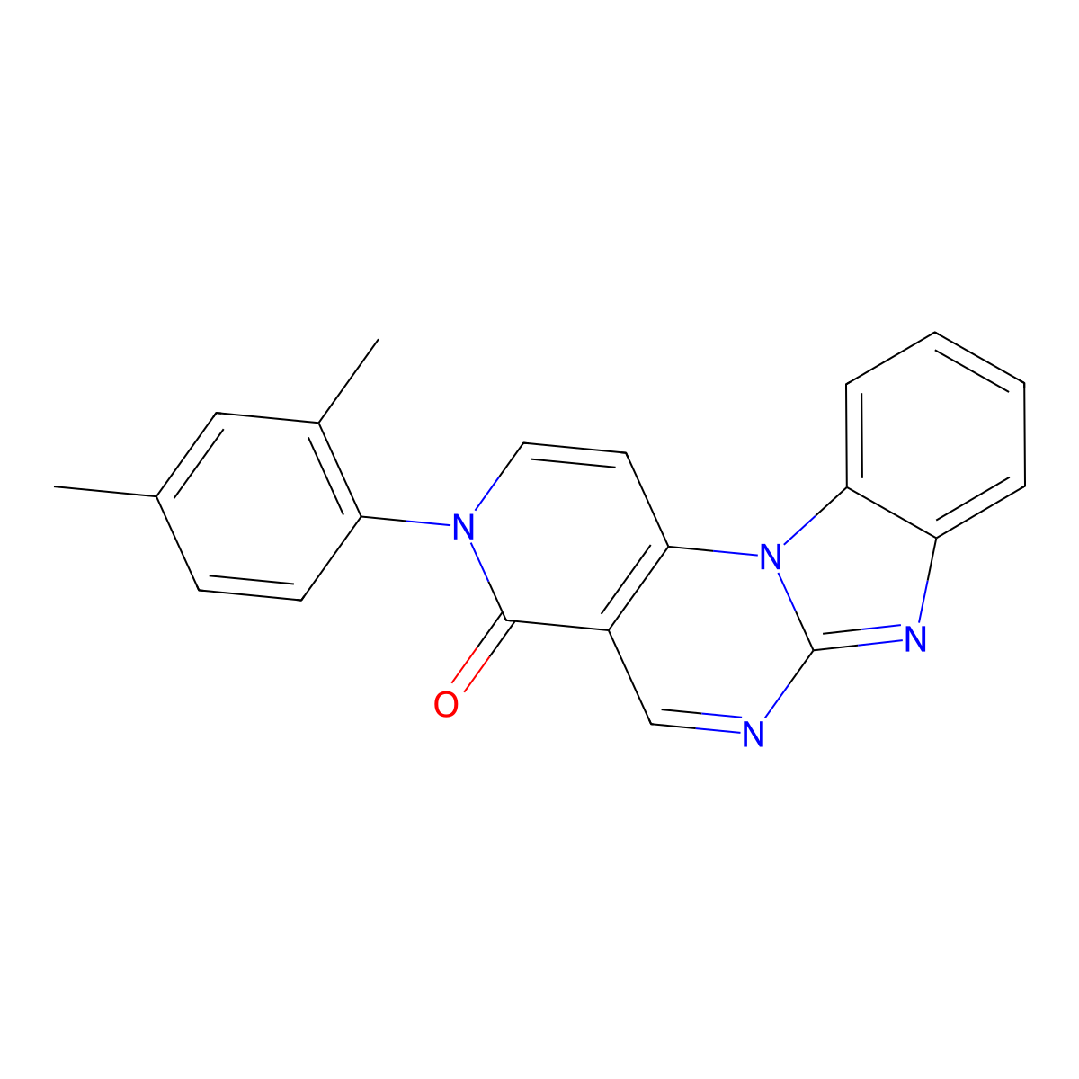 3-(2,4-dimethylphenyl)benzo[4,5]imidazo[1,2-a]pyrido[3,4-e]pyrimidin-4(3H)-one molecular structure, CAS 1087637-70-4