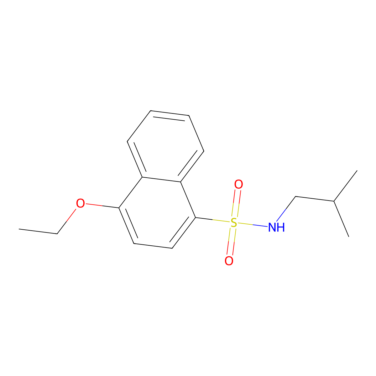 4-ethoxy-N-isobutyl-1-naphthalenesulfonamide molecular structure, CAS 1087639-31-3
