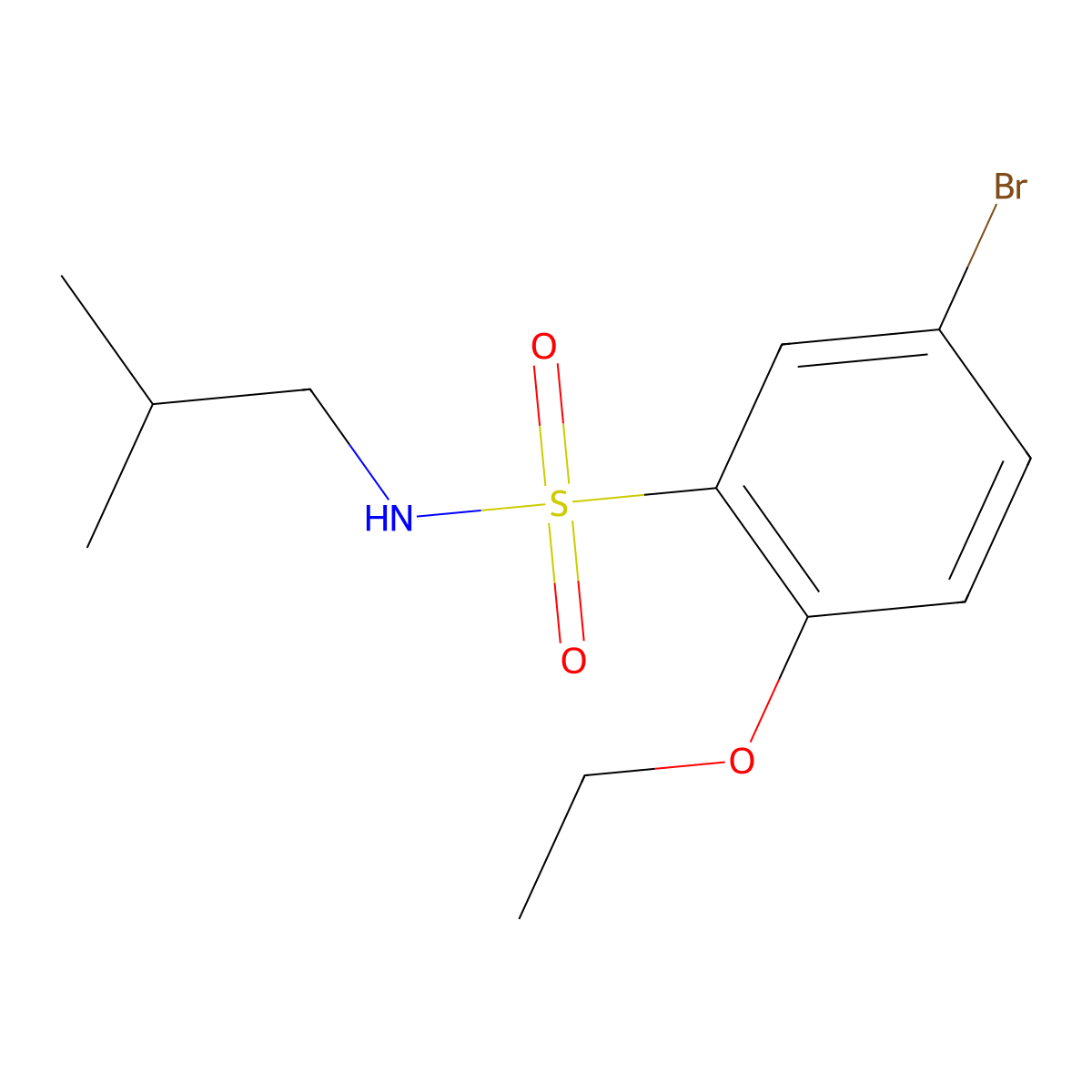 5-bromo-2-ethoxy-N-isobutylbenzenesulfonamide molecular structure, CAS 1087639-33-5