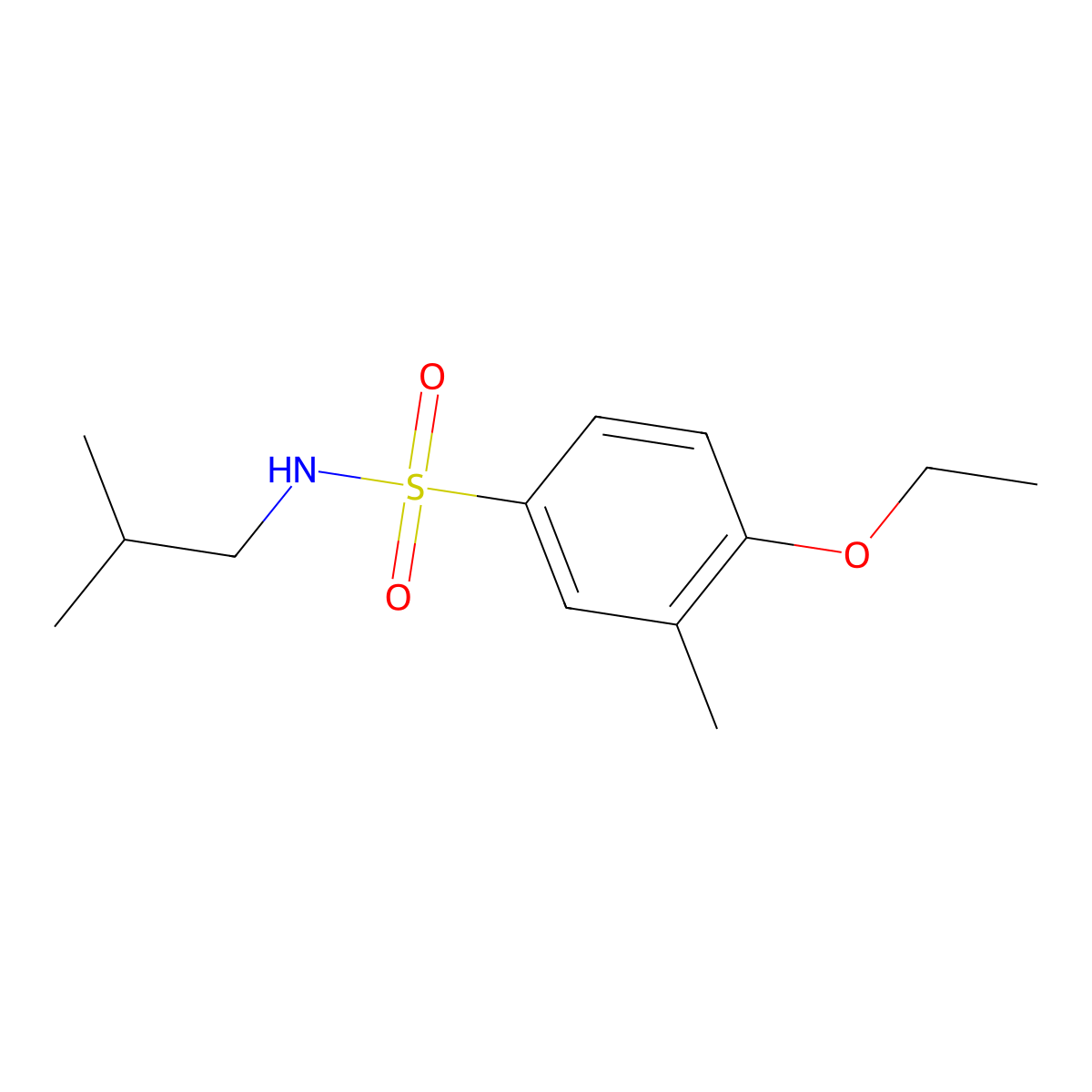 4-ethoxy-N-isobutyl-3-methylbenzenesulfonamide molecular structure, CAS 1087639-34-6