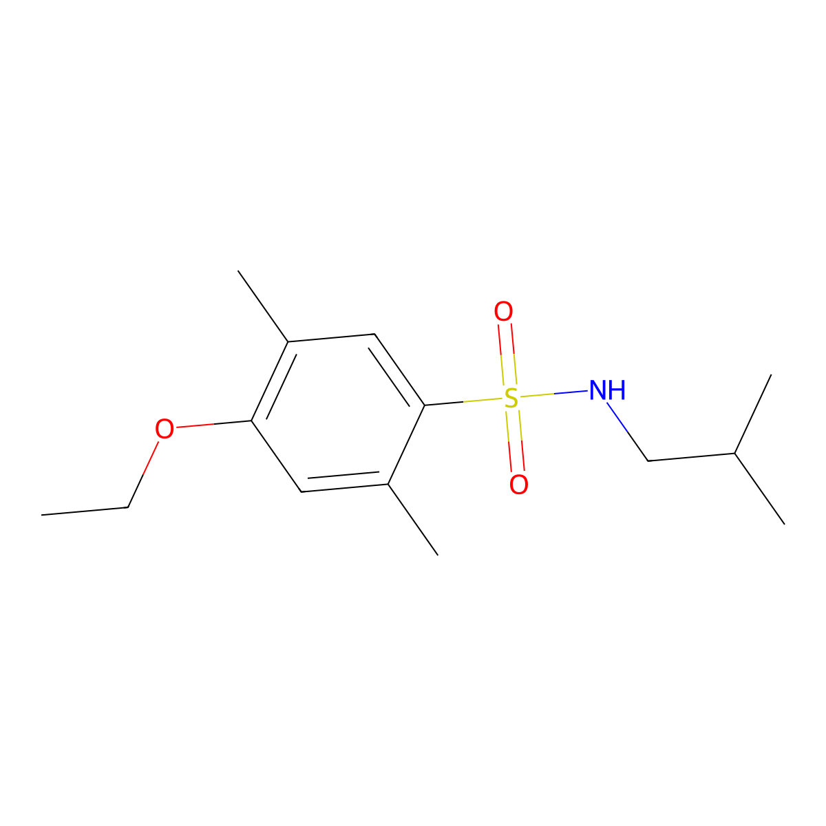 4-ethoxy-N-isobutyl-2,5-dimethylbenzenesulfonamide molecular structure, CAS 1087639-37-9