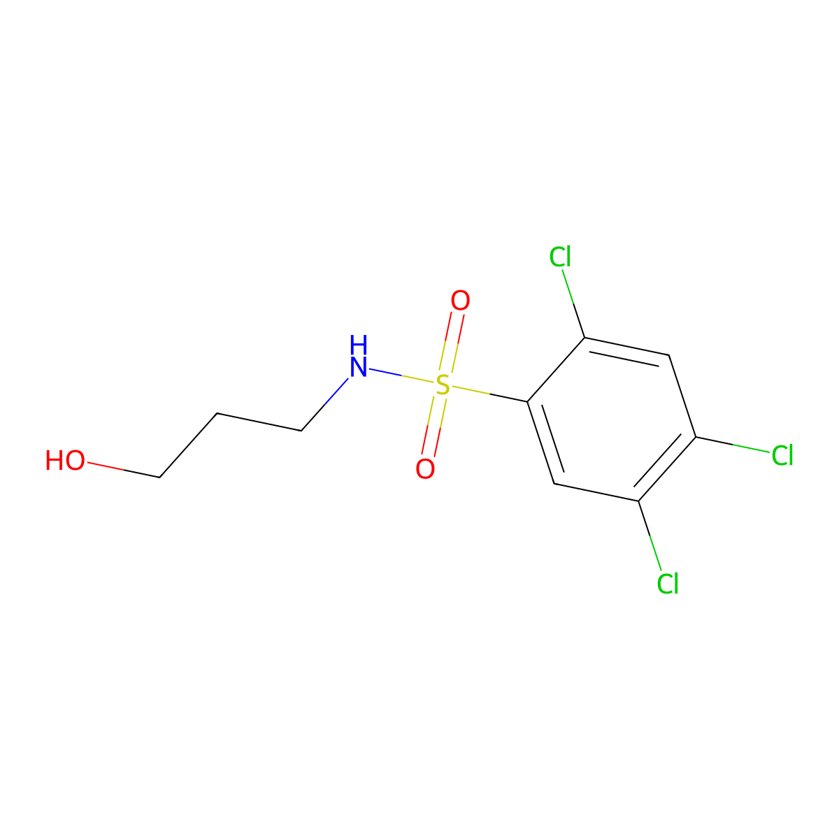 (3-Hydroxypropyl)[(2,4,5-trichlorophenyl)sulfonyl]amine molecular structure, CAS 1087639-51-7
