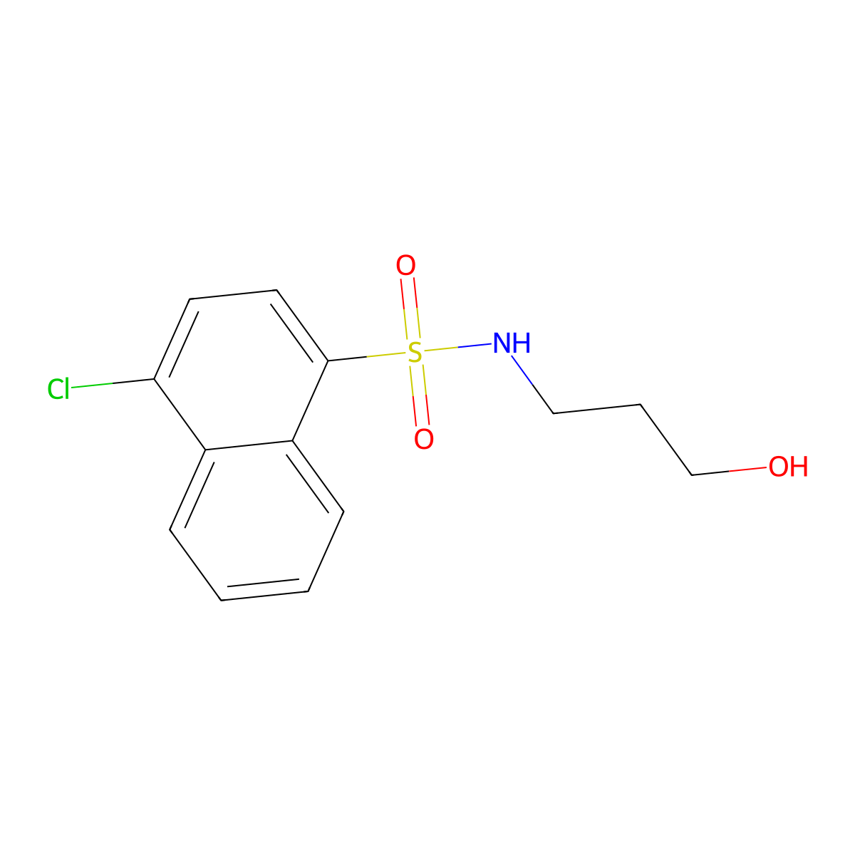 [(4-Chloronaphthyl)sulfonyl](3-hydroxypropyl)amine molecular structure, CAS 1087639-56-2