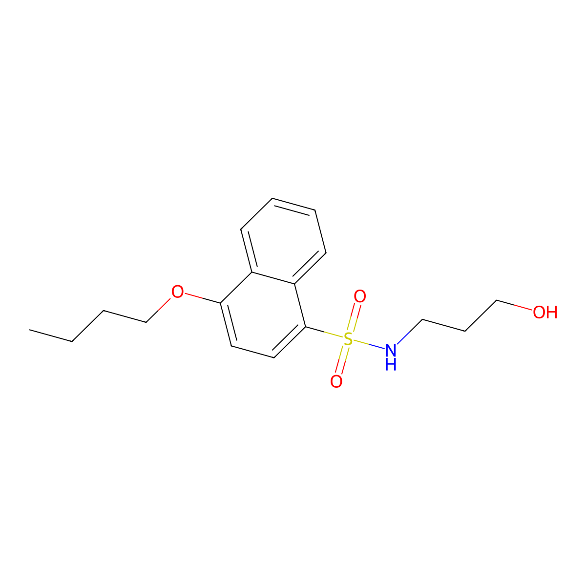 [(4-Butoxynaphthyl)sulfonyl](3-hydroxypropyl)amine molecular structure, CAS 1087639-58-4