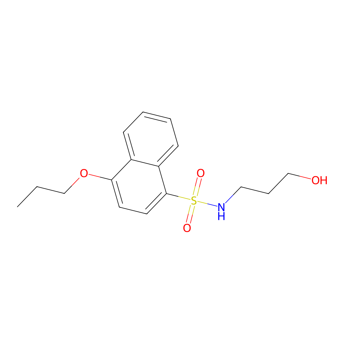(3-Hydroxypropyl)[(4-propoxynaphthyl)sulfonyl]amine molecular structure, CAS 1087639-59-5
