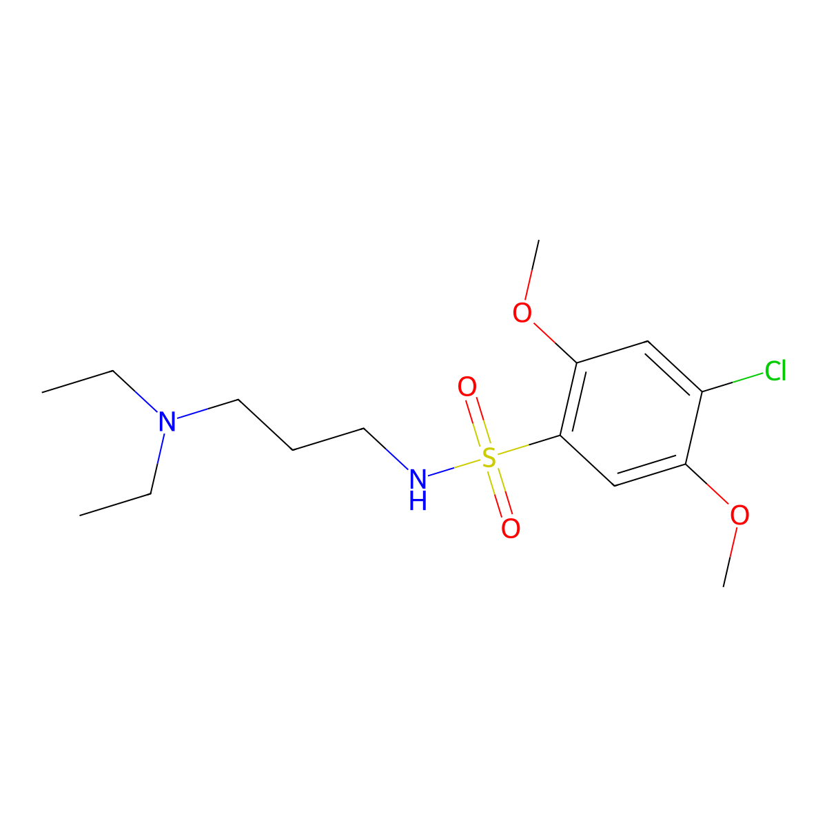 [3-(Diethylamino)propyl][(4-chloro-2,5-dimethoxyphenyl)sulfonyl]amine molecular structure, CAS 1087640-17-2