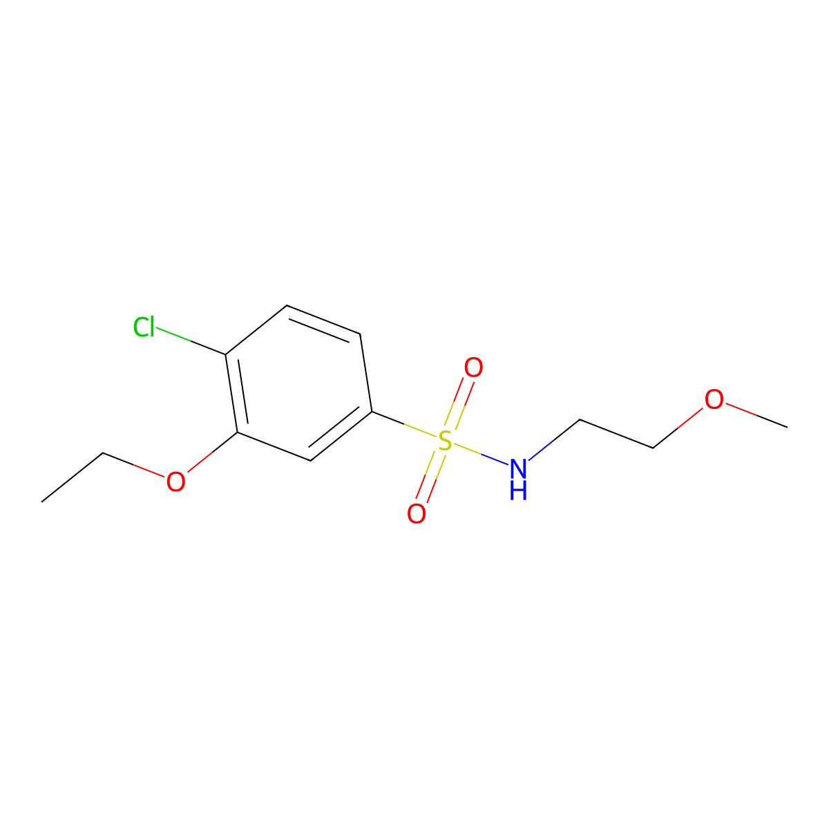 [(4-Chloro-3-ethoxyphenyl)sulfonyl](2-methoxyethyl)amine molecular structure, CAS 1087640-24-1