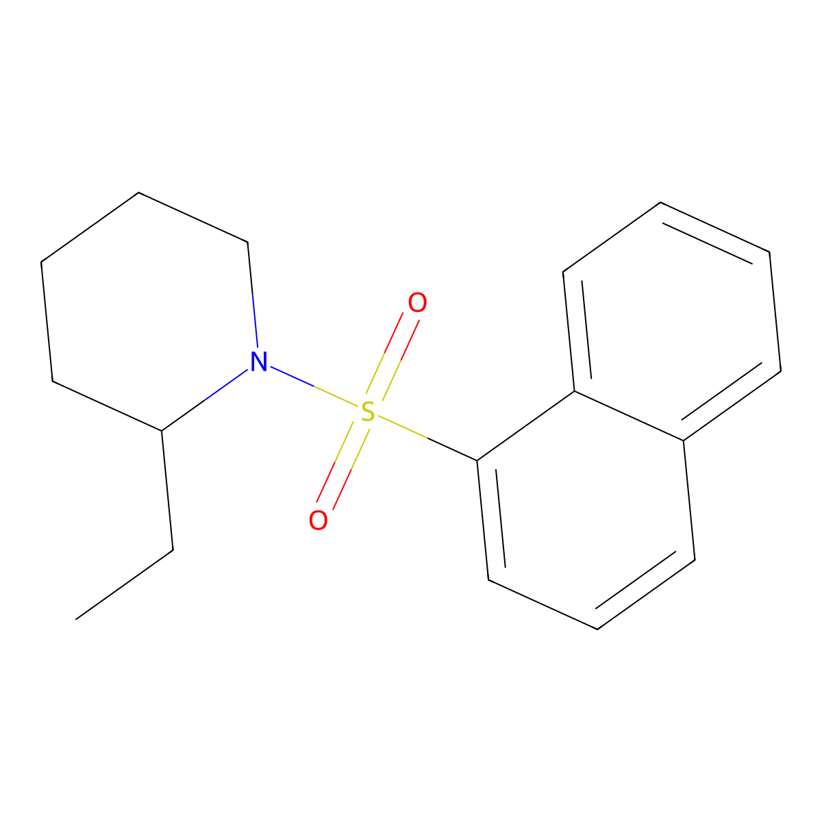 2-Ethyl-1-(naphthylsulfonyl)piperidine molecular structure, CAS 1087640-31-0