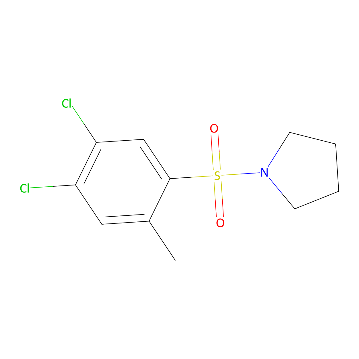 1-(4,5-Dichloro-2-methylbenzenesulfonyl)pyrrolidine molecular structure, CAS 1087640-36-5