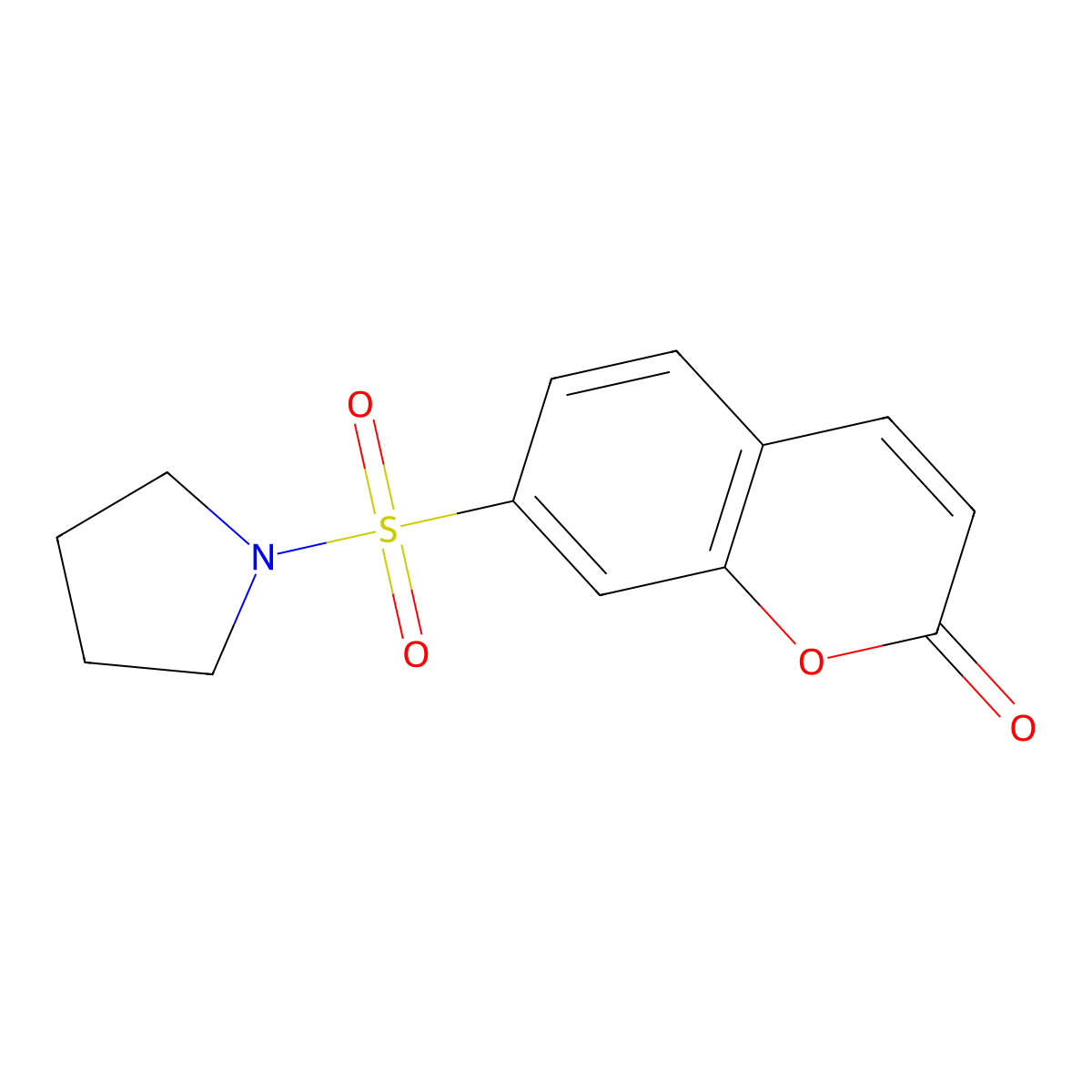7-(Pyrrolidinylsulfonyl)chromen-2-one molecular structure, CAS 1087640-37-6
