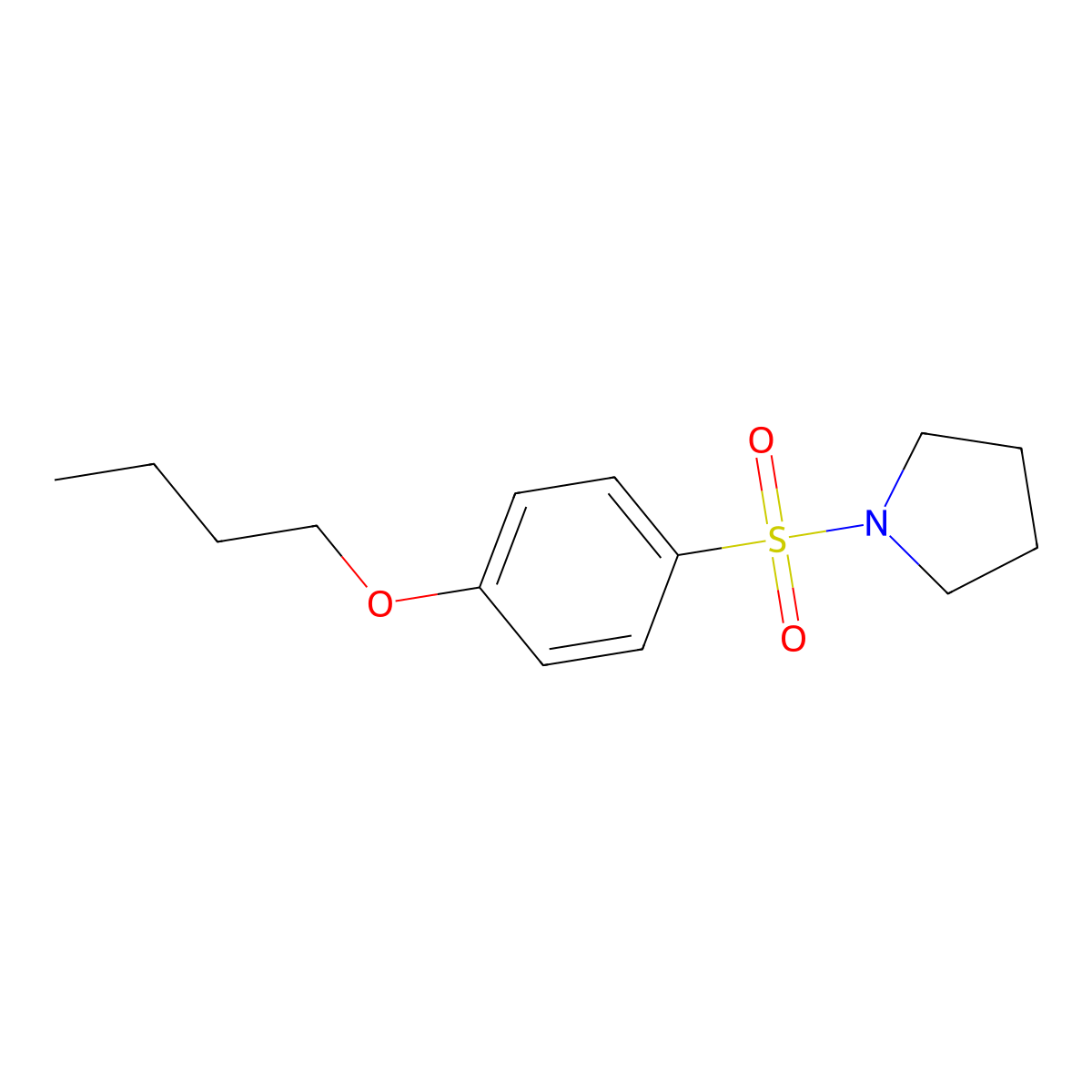 [(4-Butoxyphenyl)sulfonyl]pyrrolidine molecular structure, CAS 1087640-39-8
