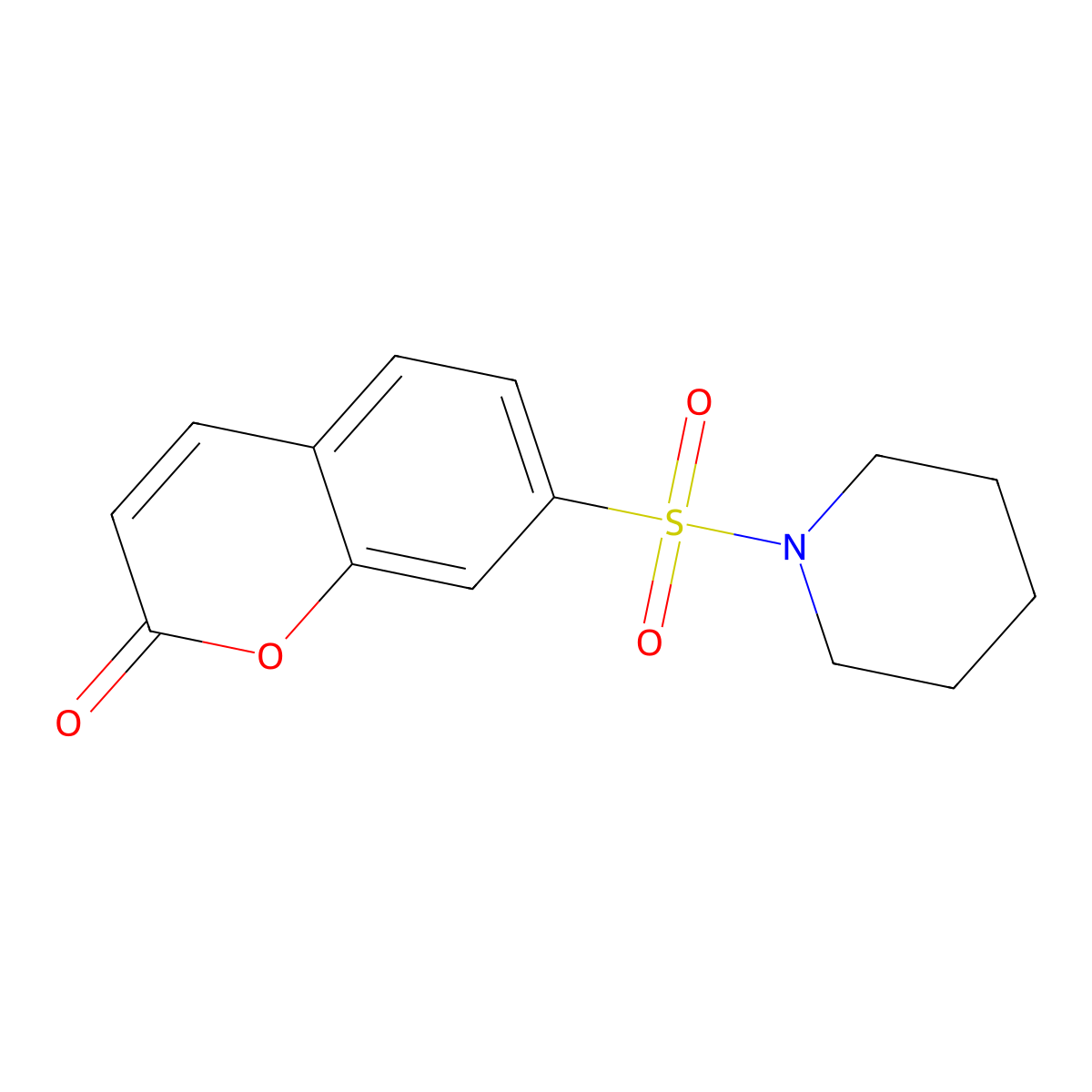 7-(Piperidylsulfonyl)chromen-2-one molecular structure, CAS 1087640-46-7