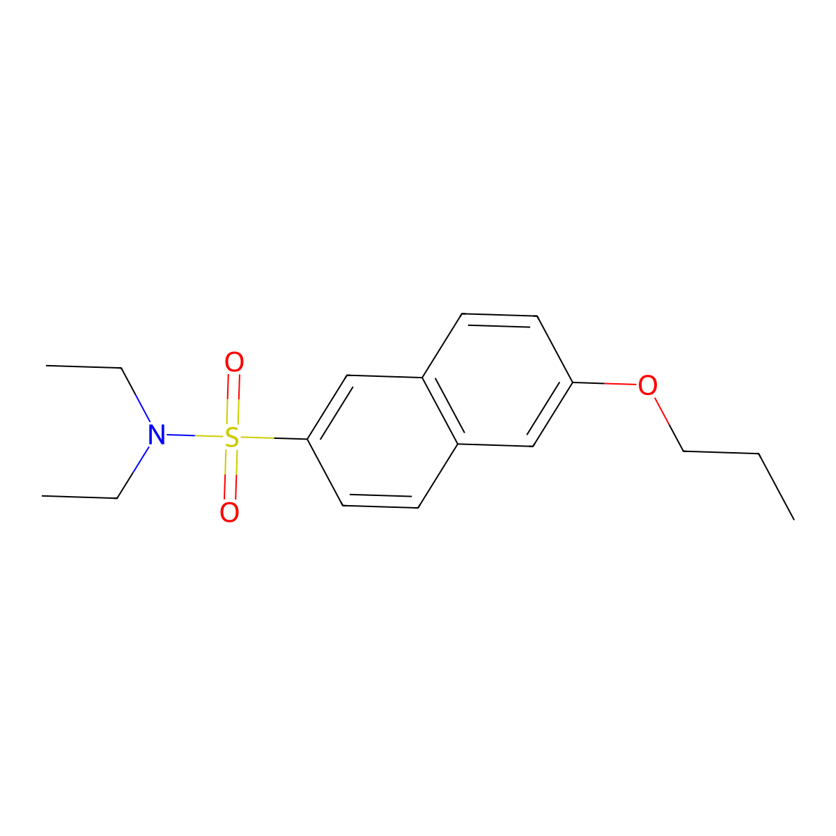 Diethyl[(6-propoxy(2-naphthyl))sulfonyl]amine molecular structure, CAS 1087640-54-7