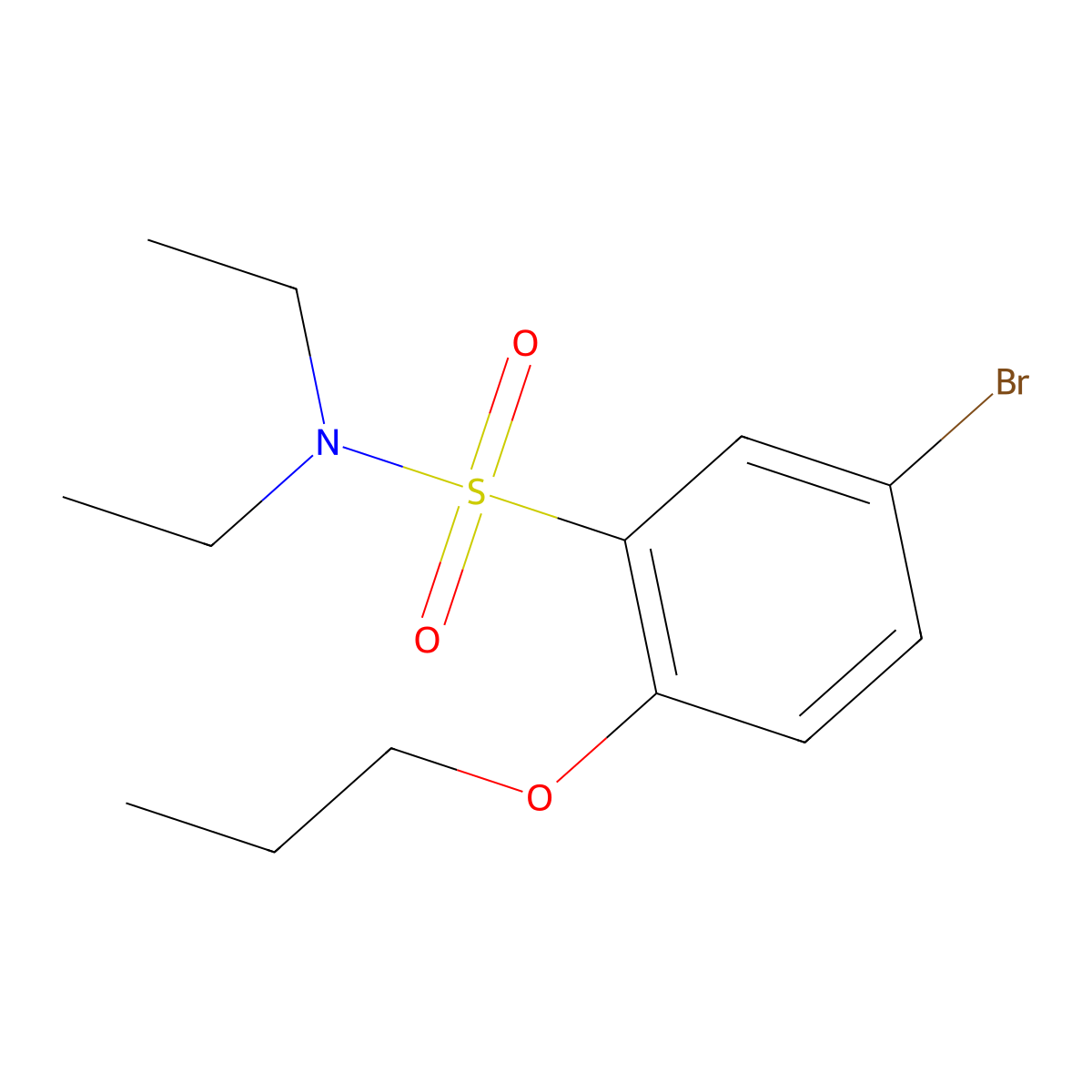 [(5-Bromo-2-propoxyphenyl)sulfonyl]diethylamine molecular structure, CAS 1087640-55-8