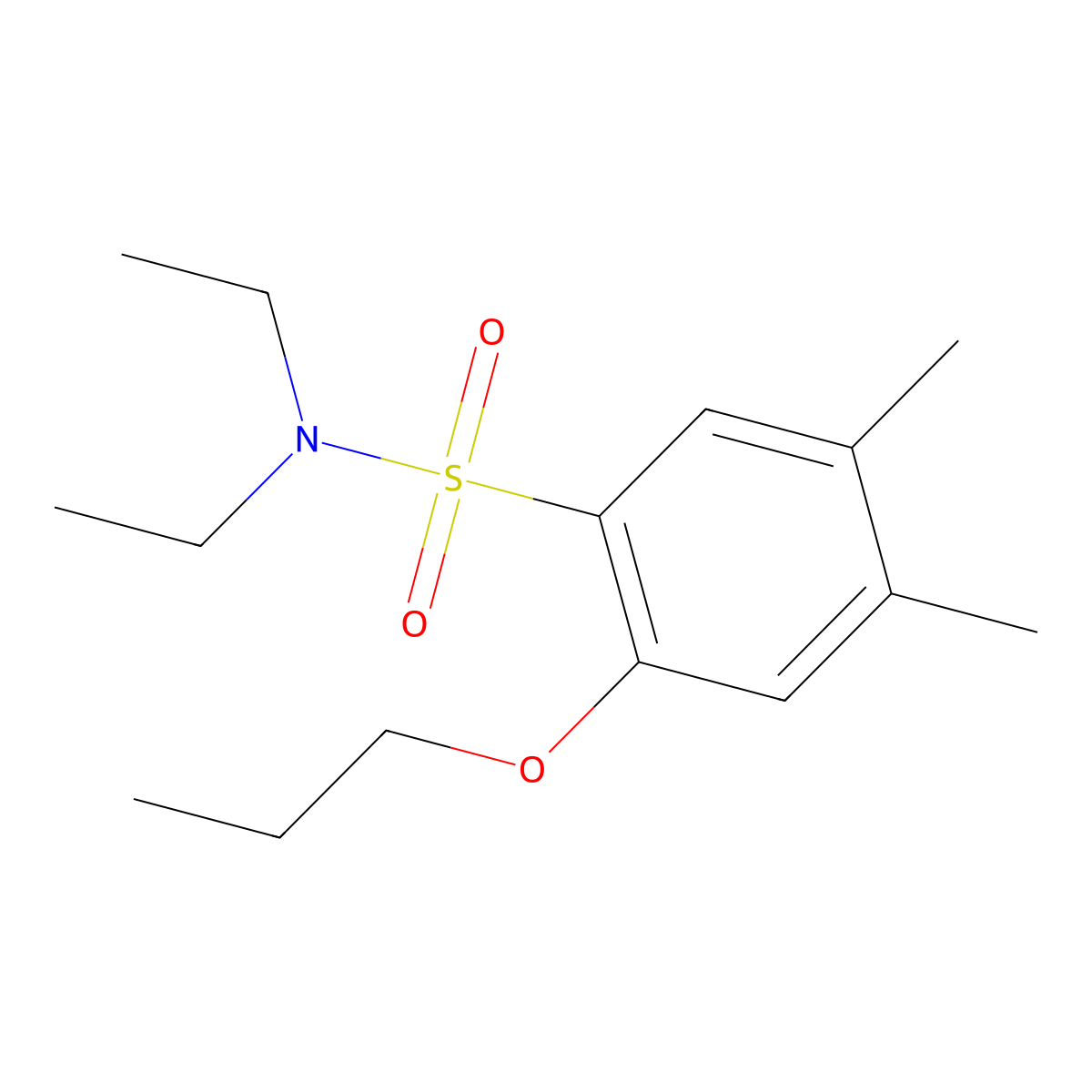 [(4,5-Dimethyl-2-propoxyphenyl)sulfonyl]diethylamine molecular structure, CAS 1087640-57-0