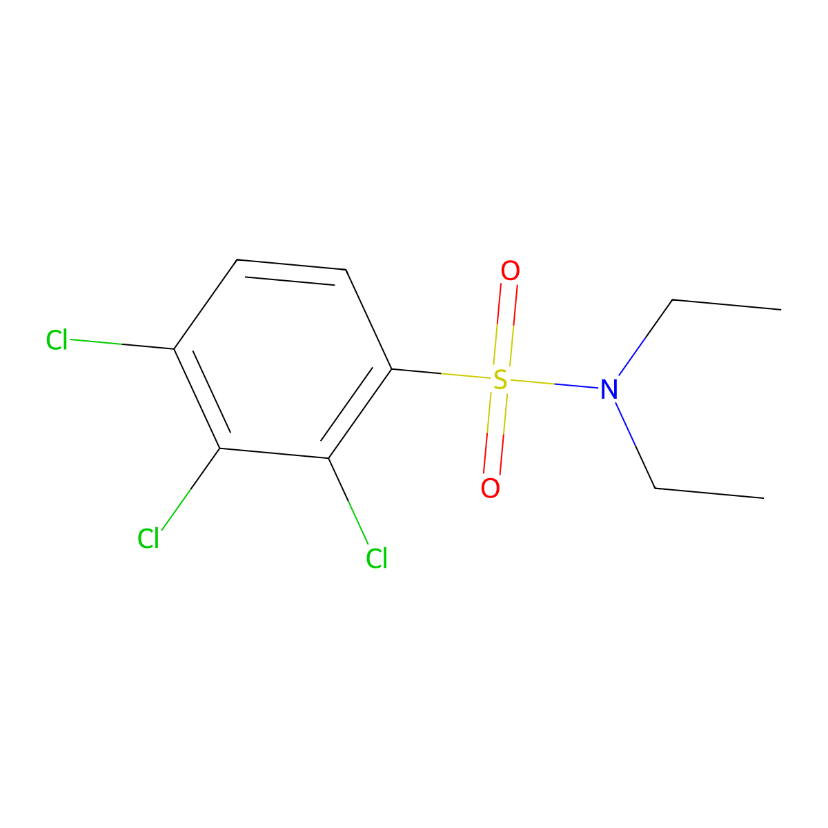 Diethyl[(2,3,4-trichlorophenyl)sulfonyl]amine molecular structure, CAS 1087640-58-1