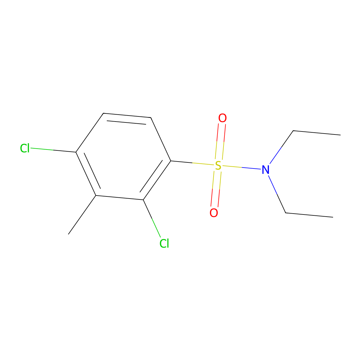 2,4-dichloro-N,N-diethyl-3-methylbenzenesulfonamide molecular structure, CAS 1087640-59-2