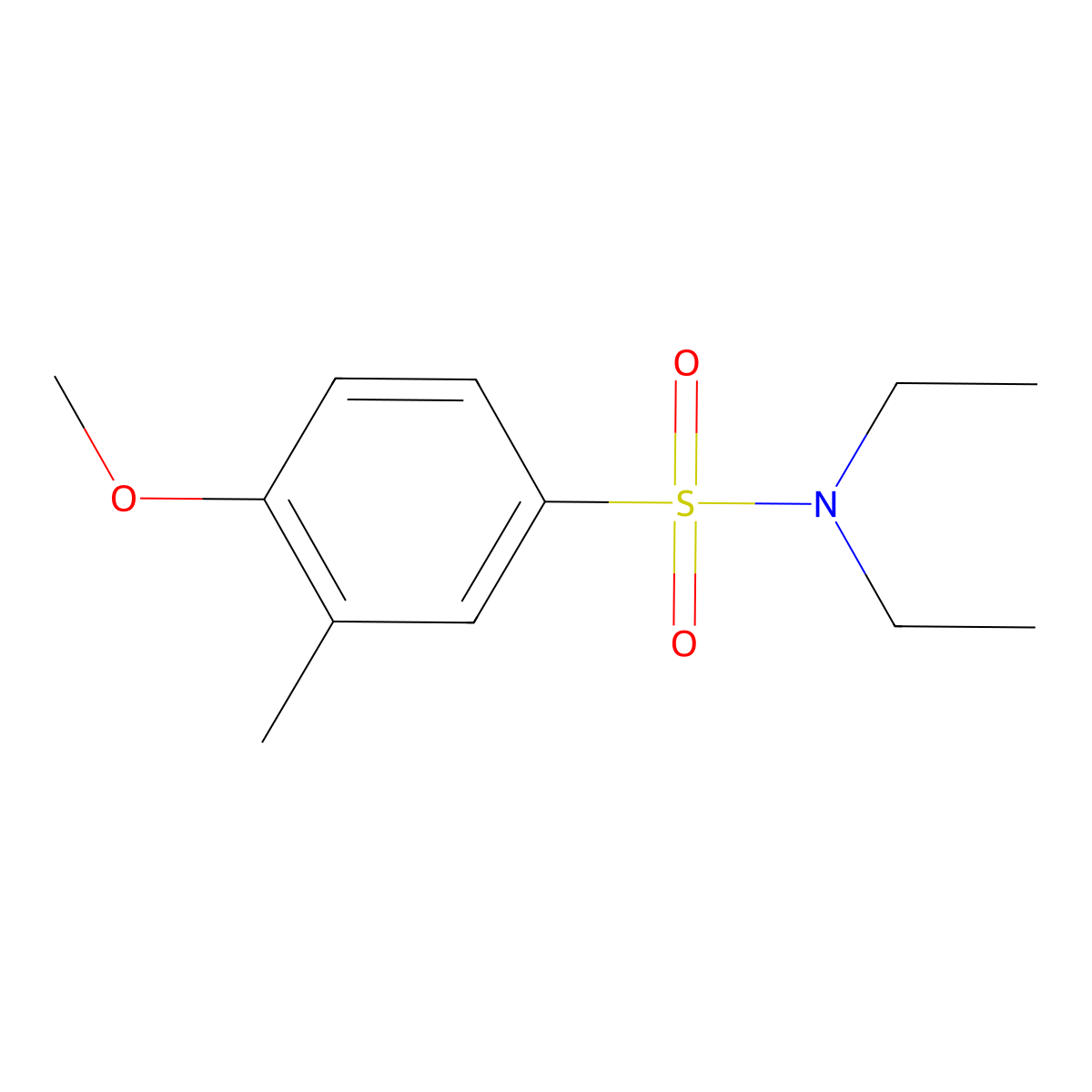 N,N-diethyl-4-methoxy-3-methylbenzenesulfonamide molecular structure, CAS 1087640-60-5