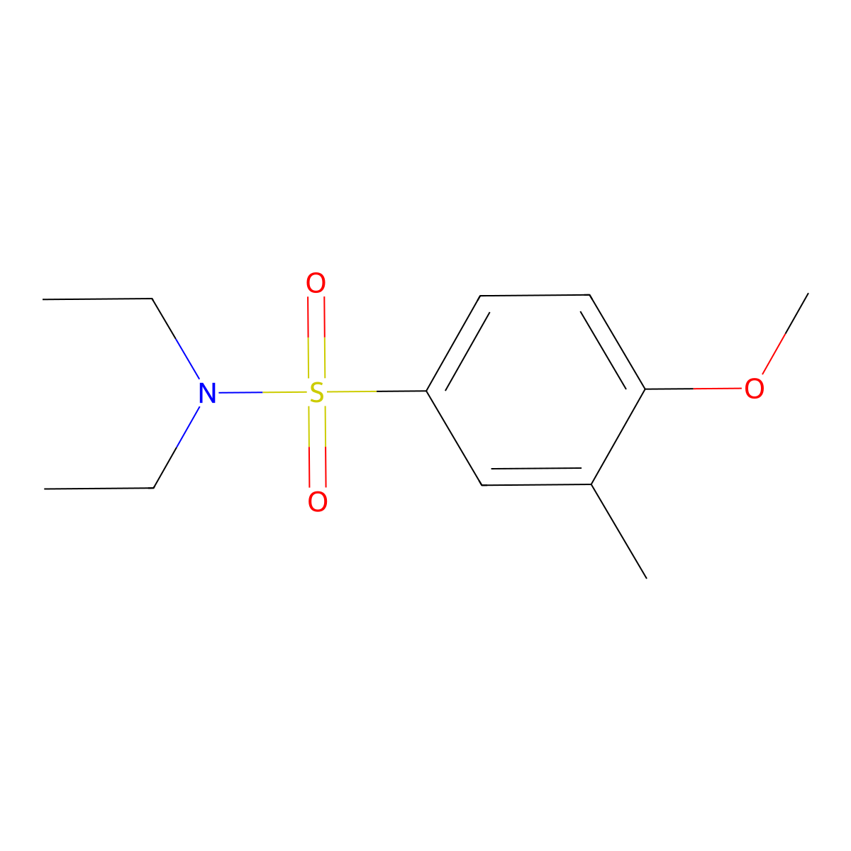 N,N-diethyl-4-methoxy-3-methylbenzenesulfonamide molecular structure, CAS 1087640-60-5