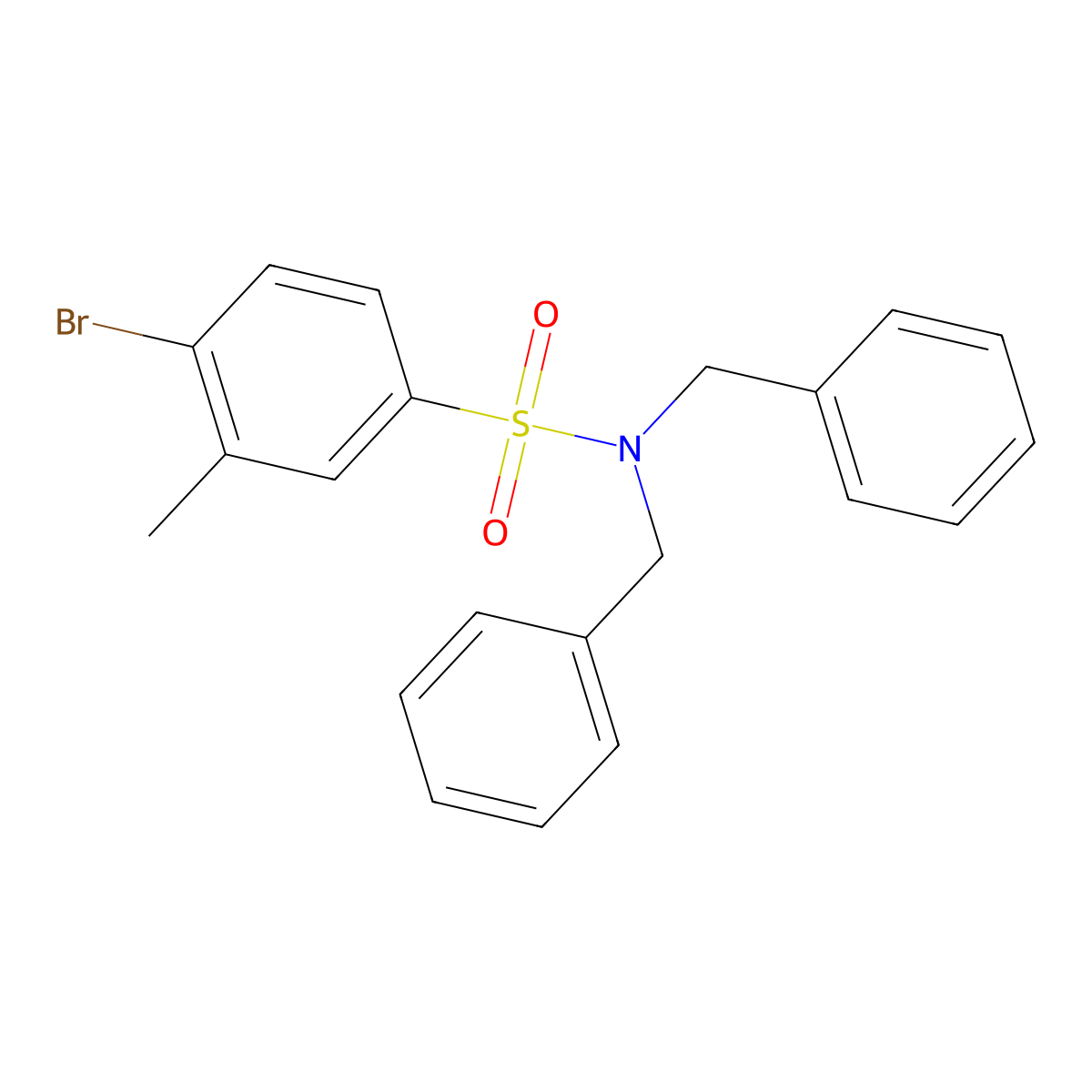 Bisbenzyl[(4-bromo-3-methylphenyl)sulfonyl]amine molecular structure, CAS 1087640-63-8