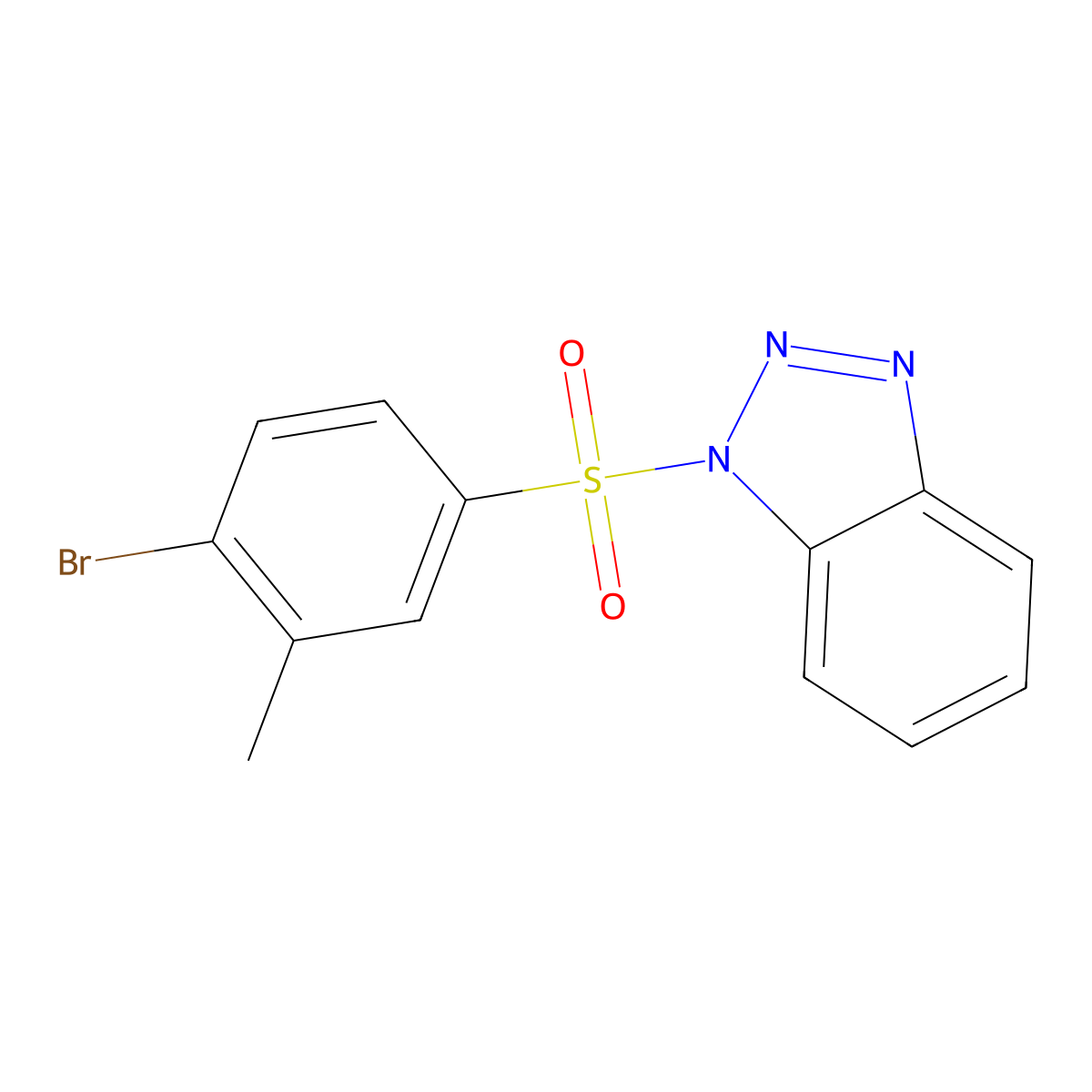 1-[(4-bromo-3-methylphenyl)sulfonyl]-1H-benzotriazole molecular structure, CAS 1087640-77-4