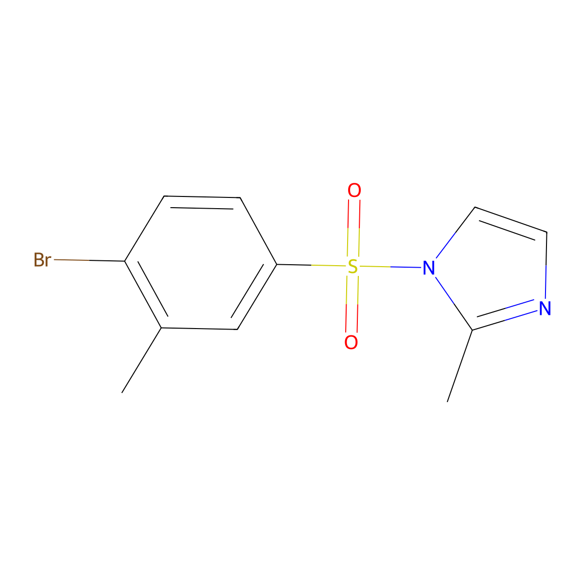1-[(4-bromo-3-methylphenyl)sulfonyl]-2-methyl-1H-imidazole molecular structure, CAS 1087641-00-6