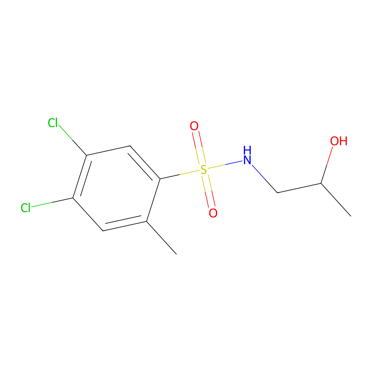 [(4,5-Dichloro-2-methylphenyl)sulfonyl](2-hydroxypropyl)amine molecular structure, CAS 1087641-13-1