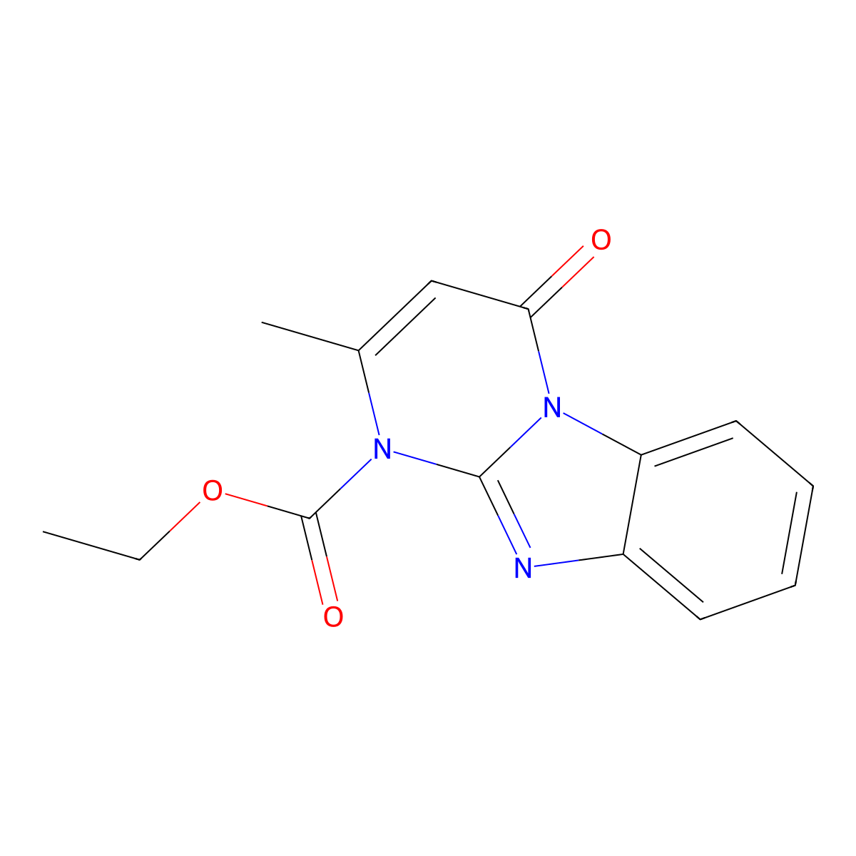 ethyl 2-methyl-4-oxopyrimido[1,2-a]benzimidazole-1(4H)-carboxylate molecular structure, CAS 1087644-50-5