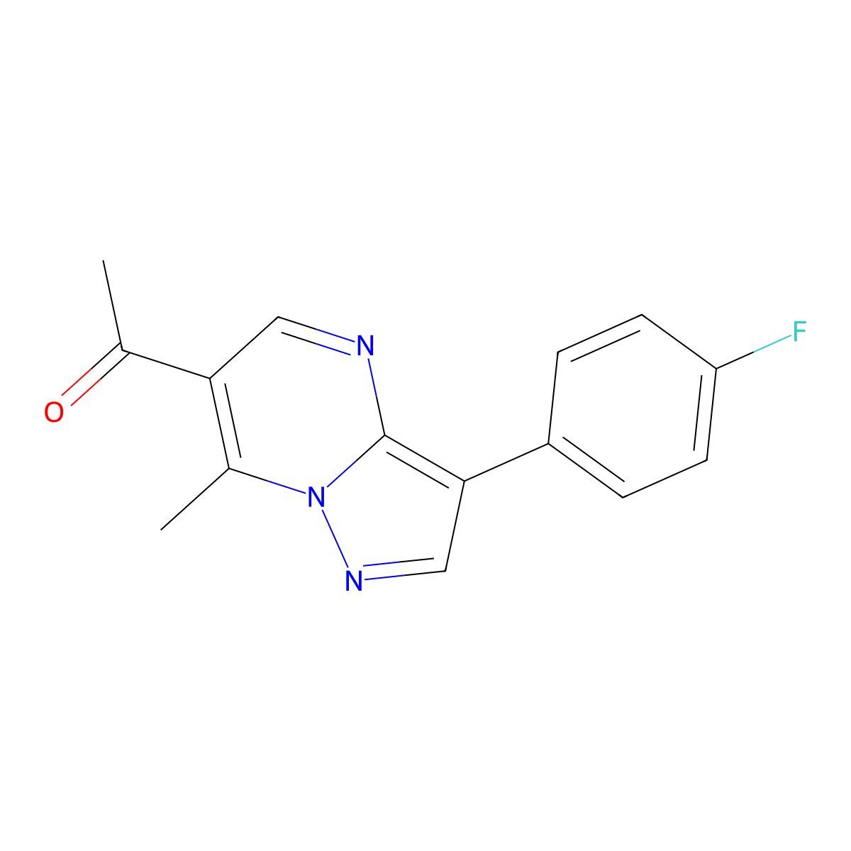 1-[3-(4-Fluorophenyl)-7-methylpyrazolo[1,5-a]pyrimidin-6-yl]ethanone molecular structure, CAS 1087645-04-2