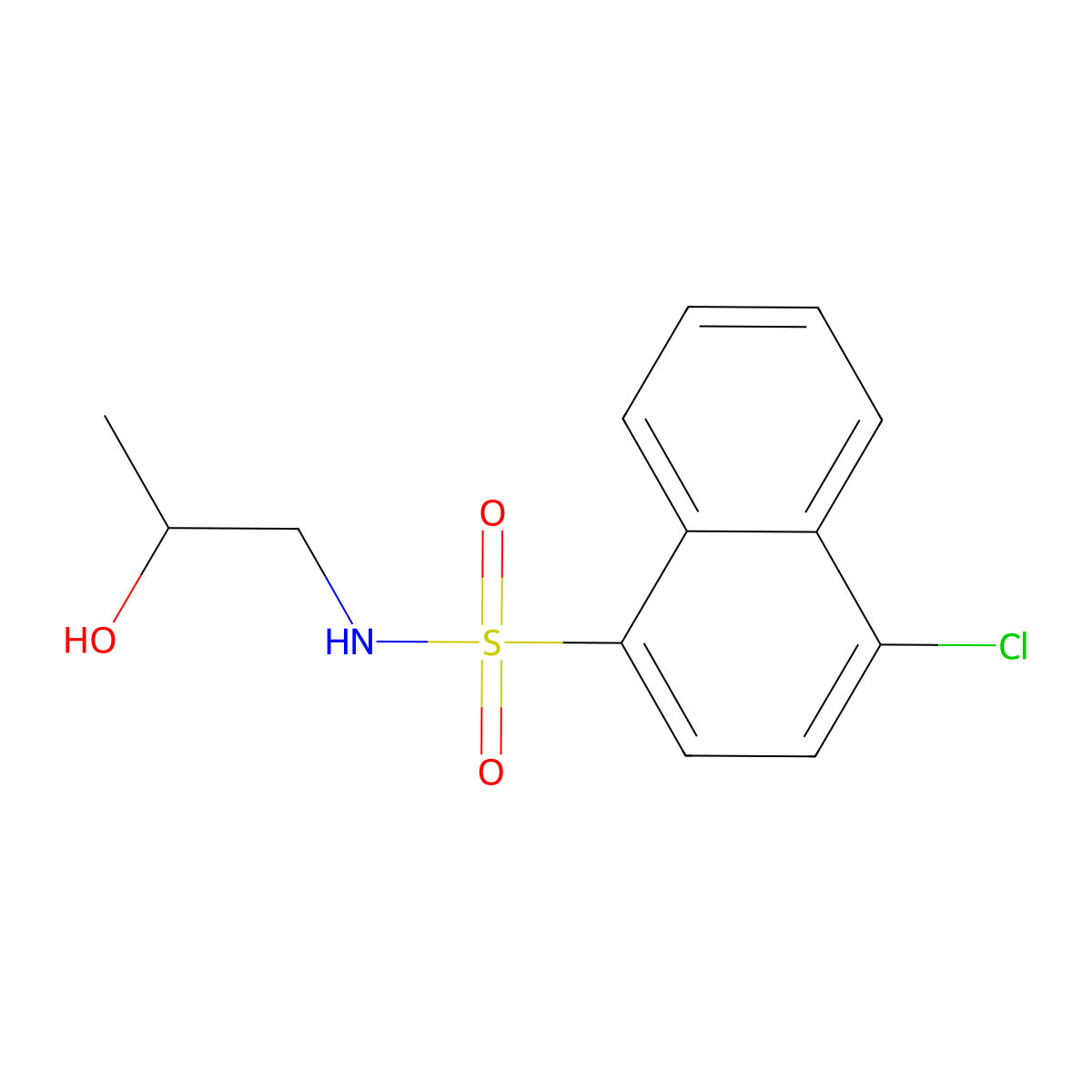 [(4-Chloronaphthyl)sulfonyl](2-hydroxypropyl)amine molecular structure, CAS 1087646-23-8