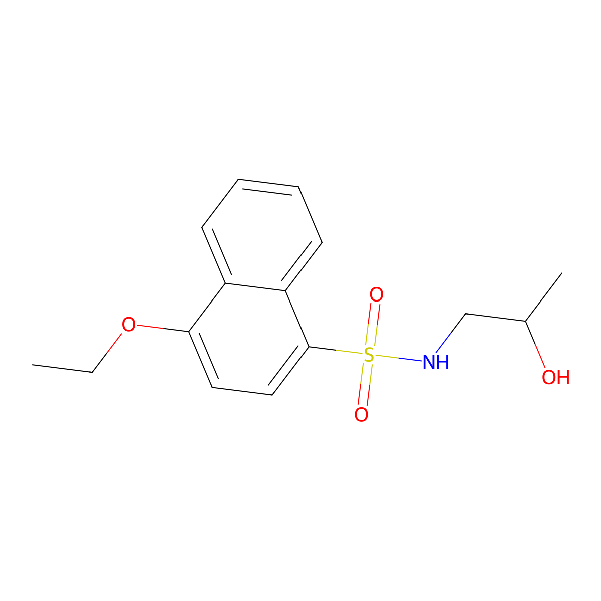 [(4-Ethoxynaphthyl)sulfonyl](2-hydroxypropyl)amine molecular structure, CAS 1087646-27-2