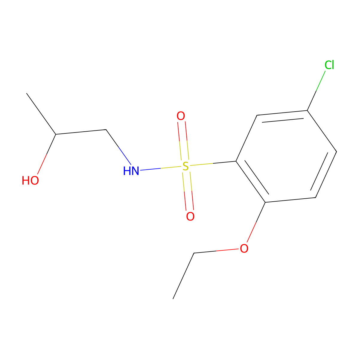 [(5-Chloro-2-ethoxyphenyl)sulfonyl](2-hydroxypropyl)amine molecular structure, CAS 1087646-47-6