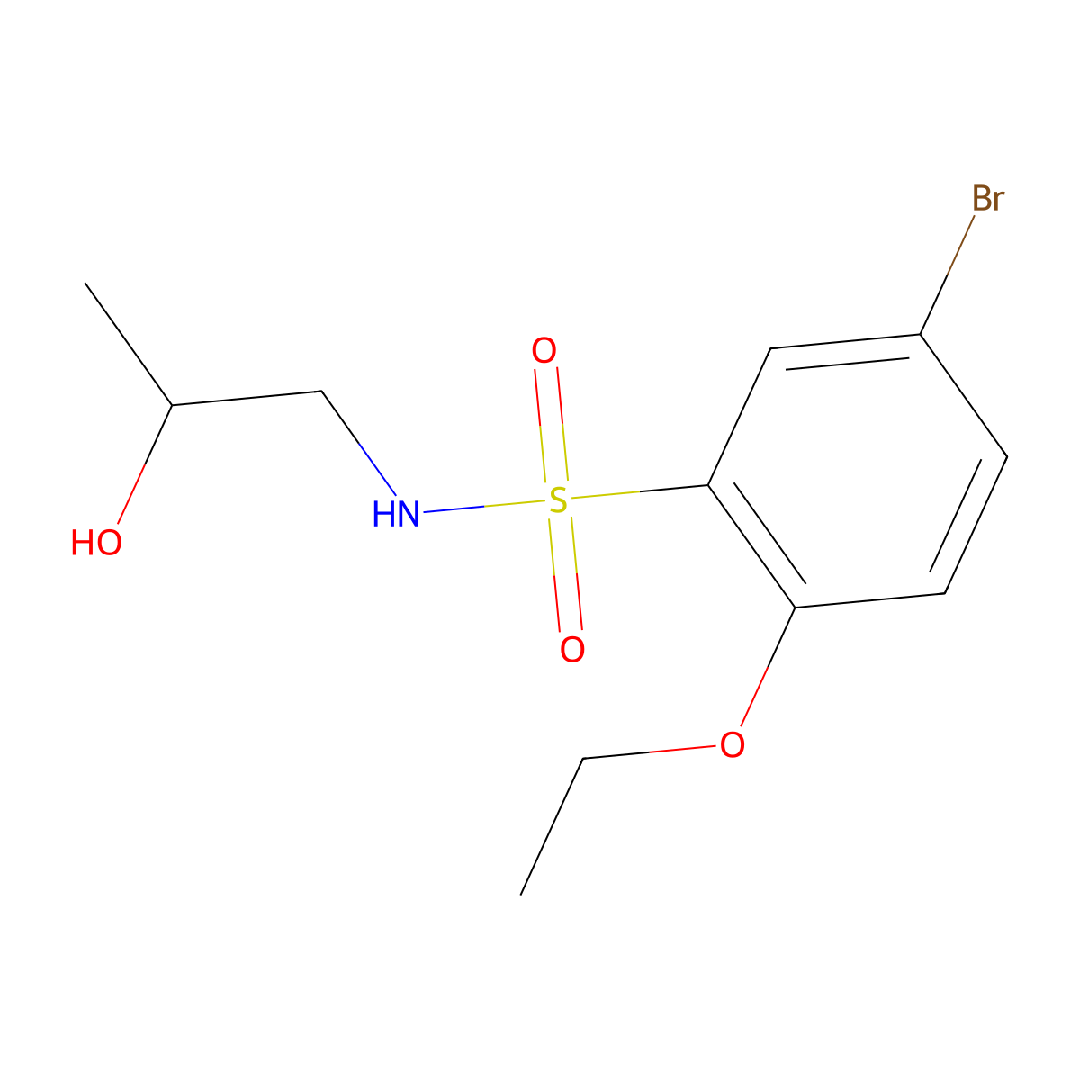 [(5-Bromo-2-ethoxyphenyl)sulfonyl](2-hydroxypropyl)amine molecular structure, CAS 1087646-48-7