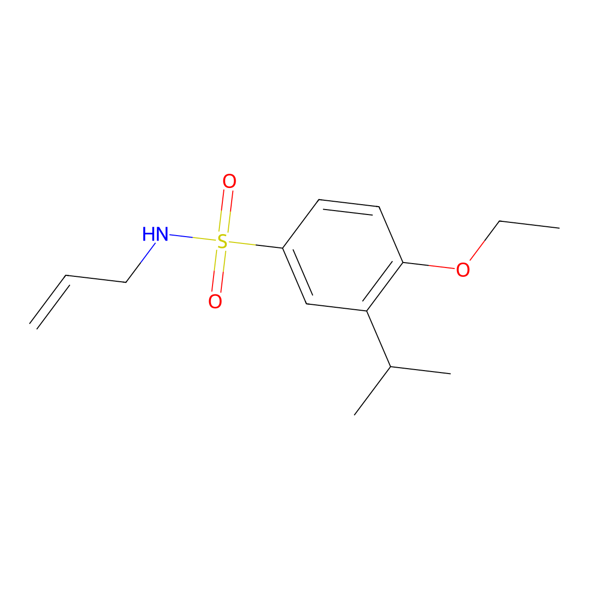 N-allyl-4-ethoxy-3-isopropylbenzenesulfonamide molecular structure, CAS 1087646-54-5