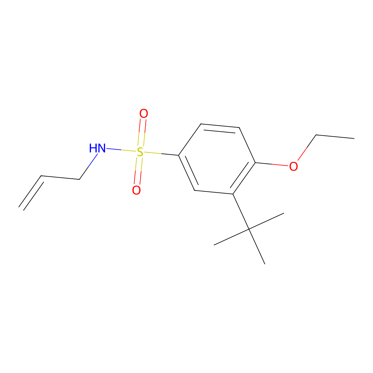 {[3-(Tert-butyl)-4-ethoxyphenyl]sulfonyl}prop-2-enylamine molecular structure, CAS 1087646-55-6