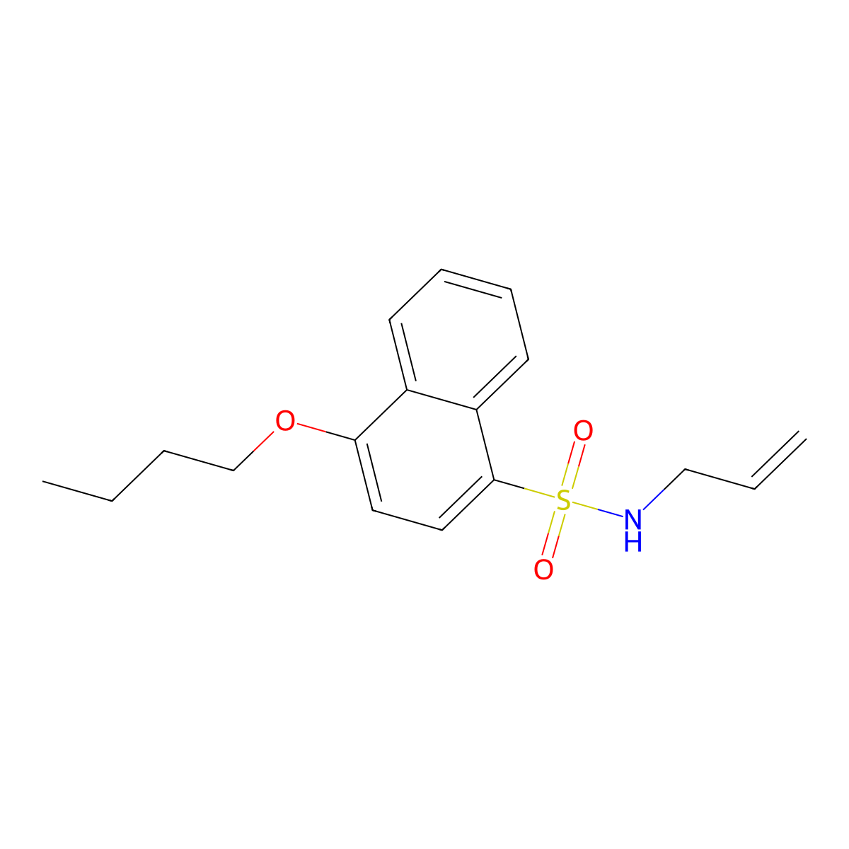 N-allyl-4-butoxy-1-naphthalenesulfonamide molecular structure, CAS 1087646-58-9