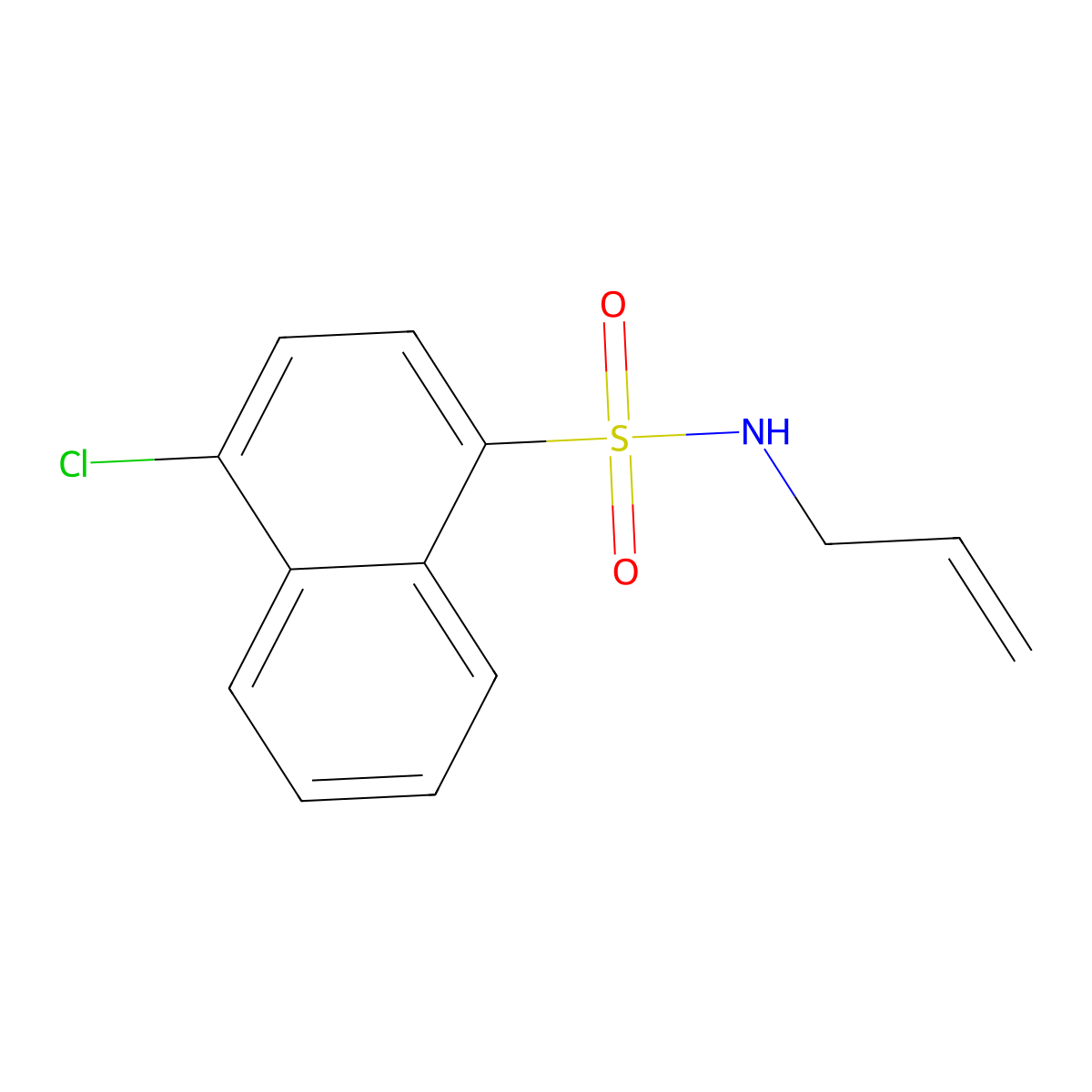 N-allyl-4-chloro-1-naphthalenesulfonamide molecular structure, CAS 1087646-64-7
