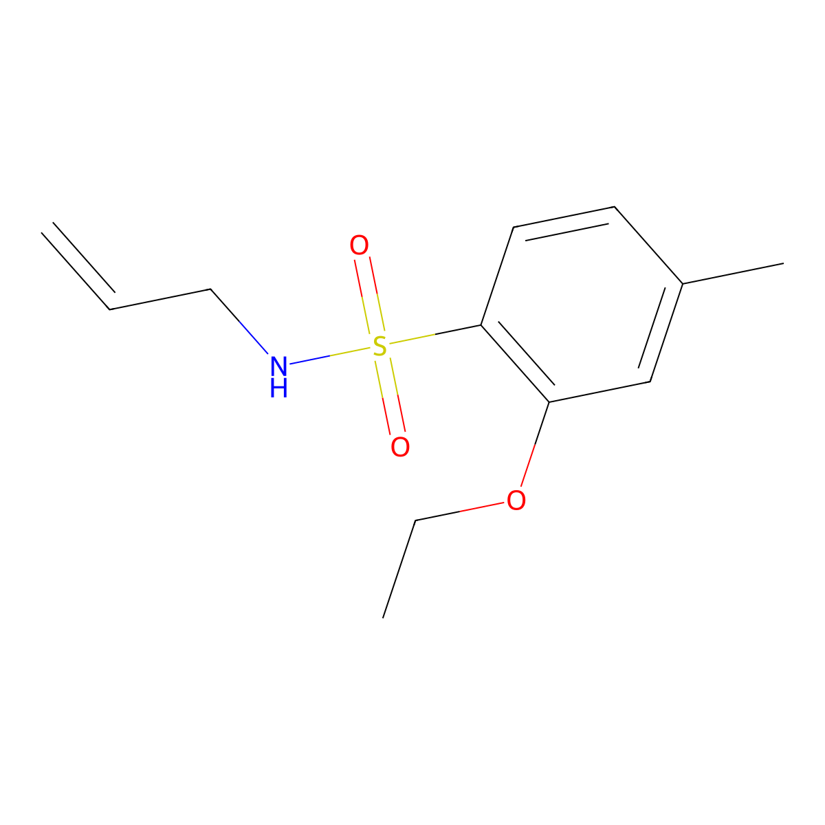 N-allyl-2-ethoxy-4-methylbenzenesulfonamide molecular structure, CAS 1087646-75-0