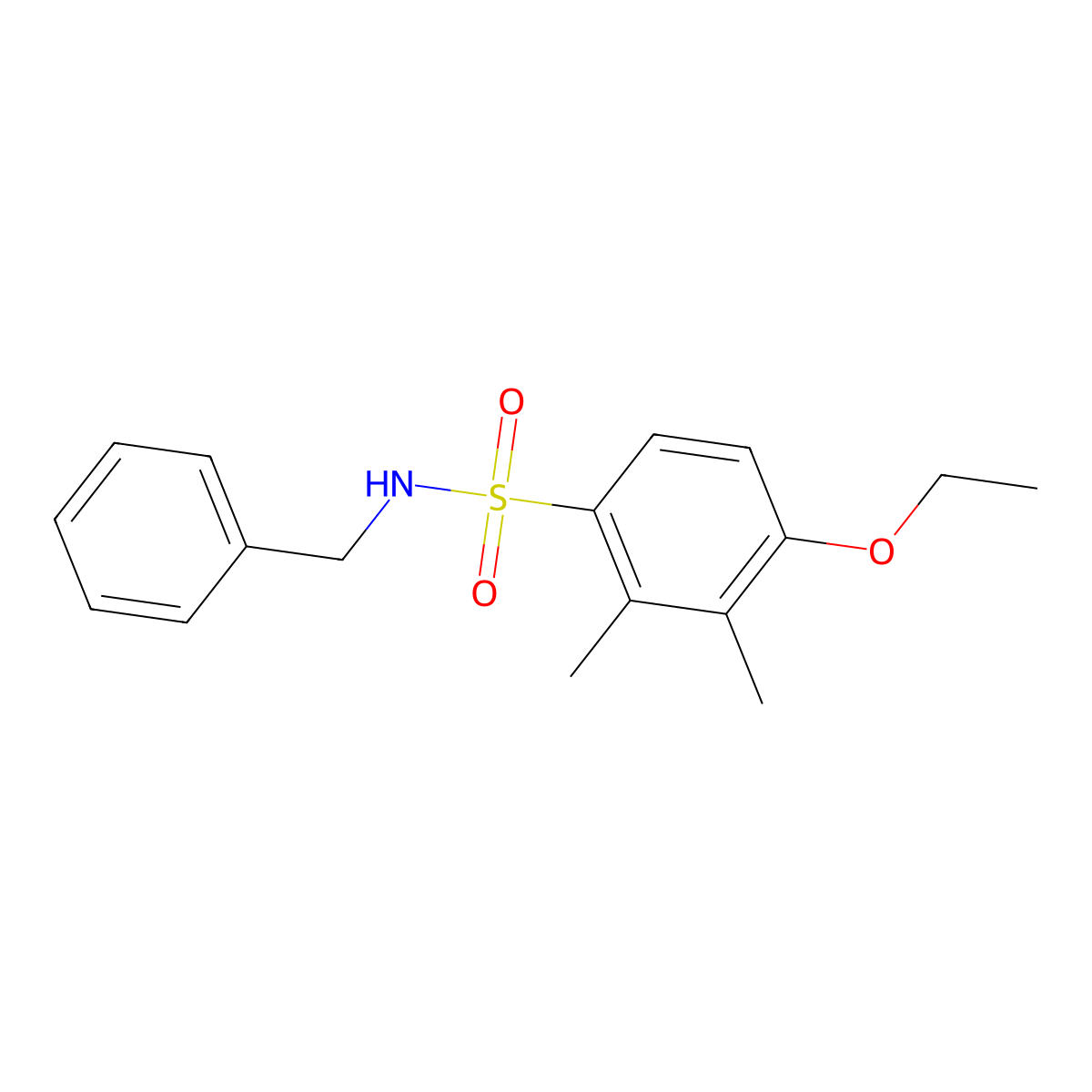 N-benzyl-4-ethoxy-2,3-dimethylbenzenesulfonamide molecular structure, CAS 1087647-06-0