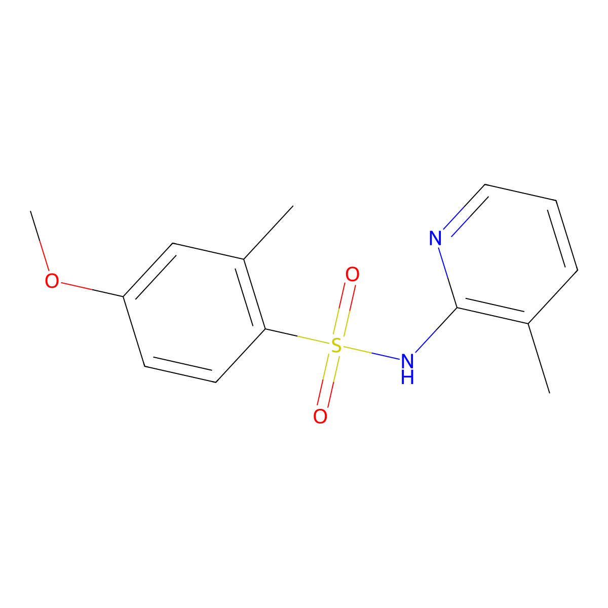 [(4-Methoxy-2-methylphenyl)sulfonyl](3-methyl(2-pyridyl))amine molecular structure, CAS 1087648-59-6