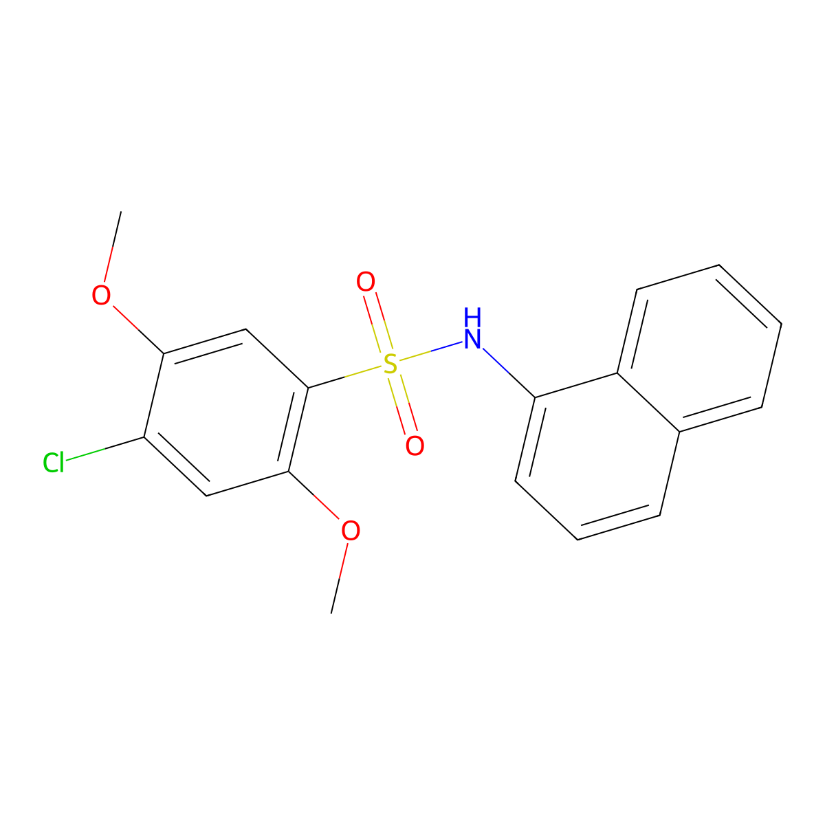 [(4-Chloro-2,5-dimethoxyphenyl)sulfonyl]naphthylamine molecular structure, CAS 1087648-67-6