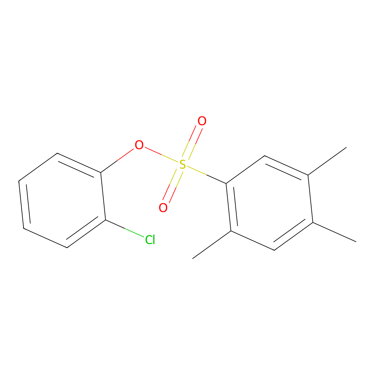2-Chlorophenyl 2,4,5-trimethylbenzenesulfonate molecular structure, CAS 1087648-73-4