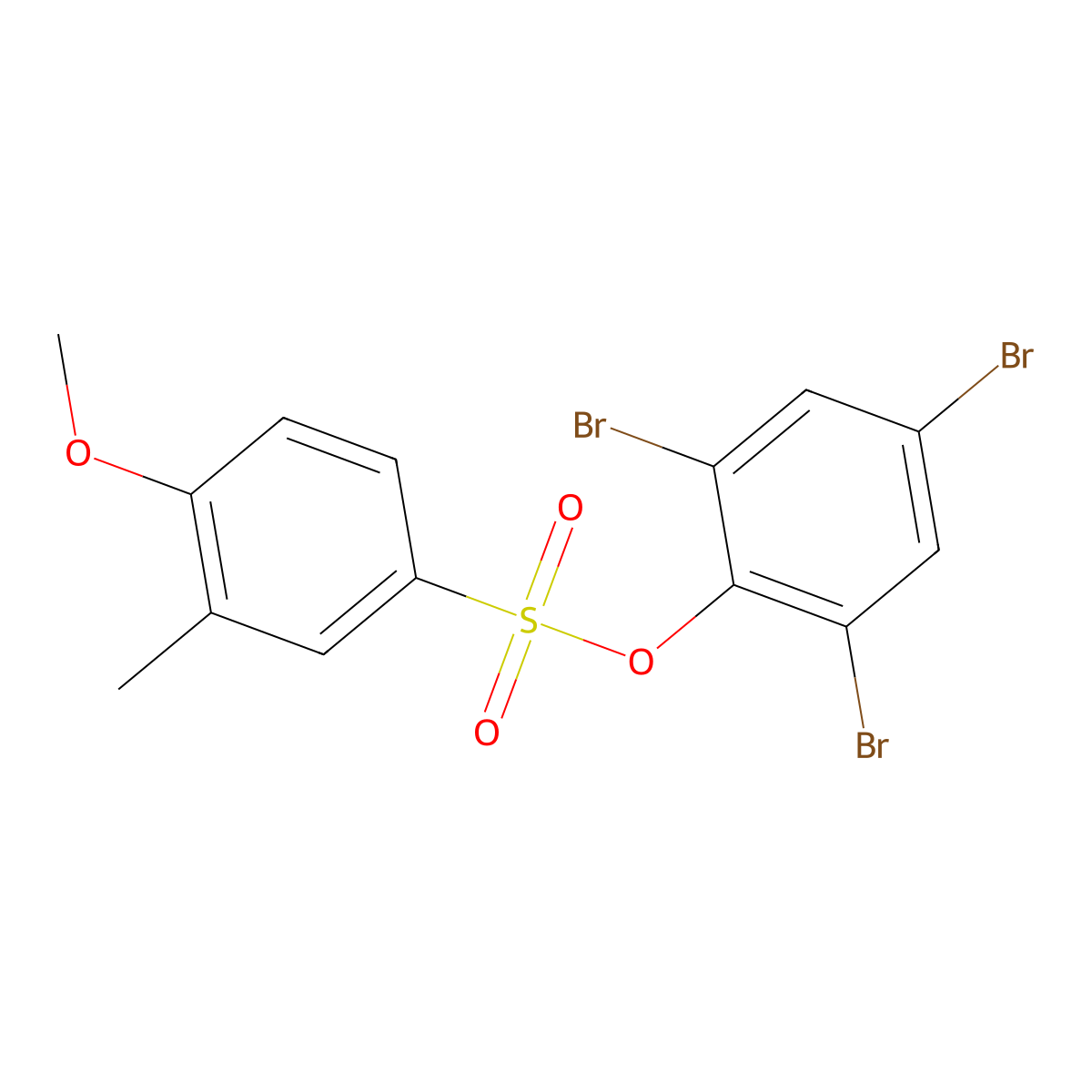2,4,6-Tribromophenyl 4-methoxy-3-methylbenzenesulfonate molecular structure, CAS 1087648-75-6