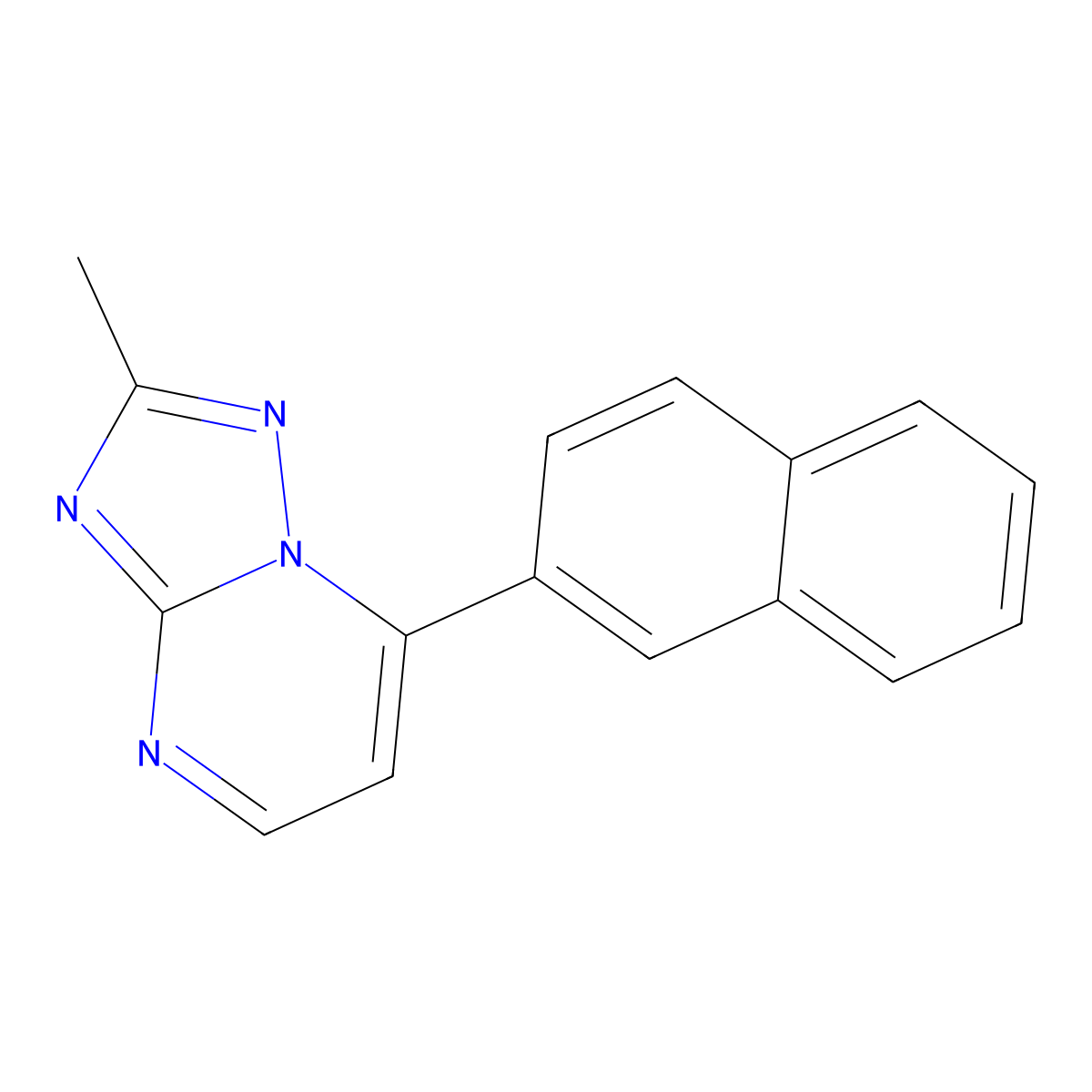 2-Methyl-7-(naphthalen-2-yl)[1,2,4]triazolo[1,5-a]pyrimidine molecular structure, CAS 1087652-05-8