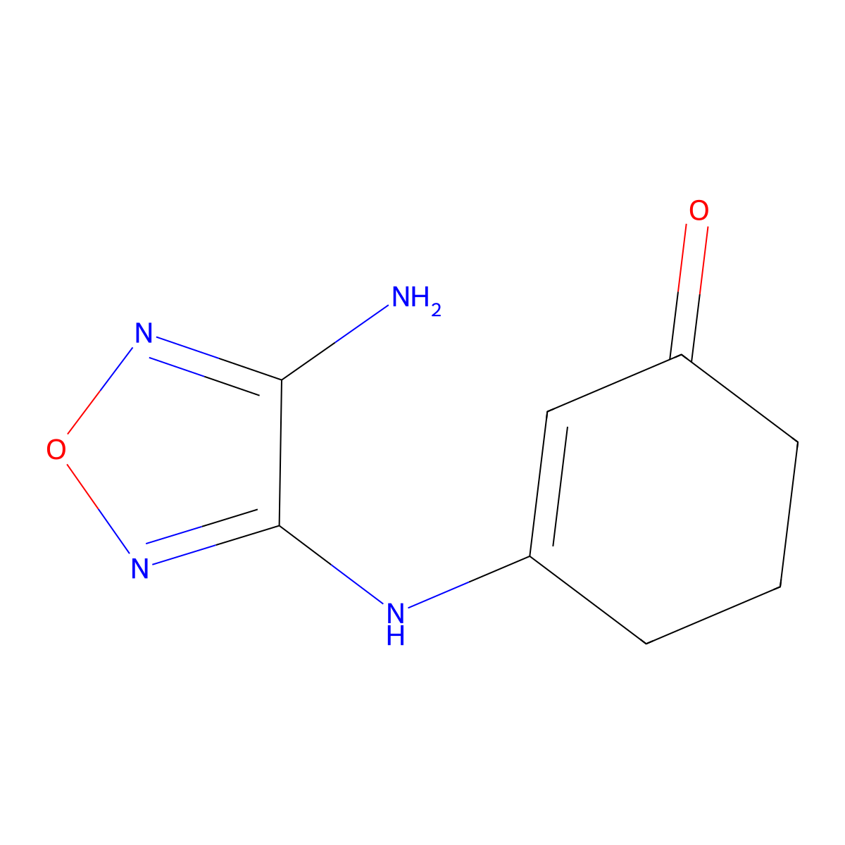 3-[(4-Amino-1,2,5-oxadiazol-3-yl)amino]cyclohex-2-en-1-one molecular structure, CAS 1087654-59-8