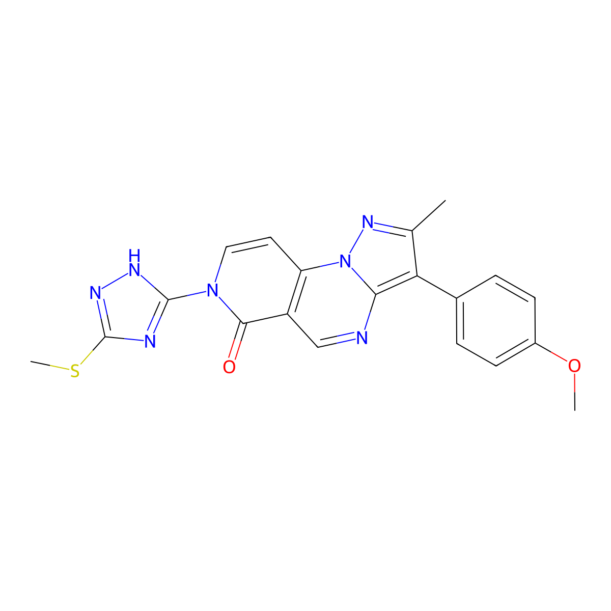C20H17N7O2S molecular structure, CAS 1087655-34-2