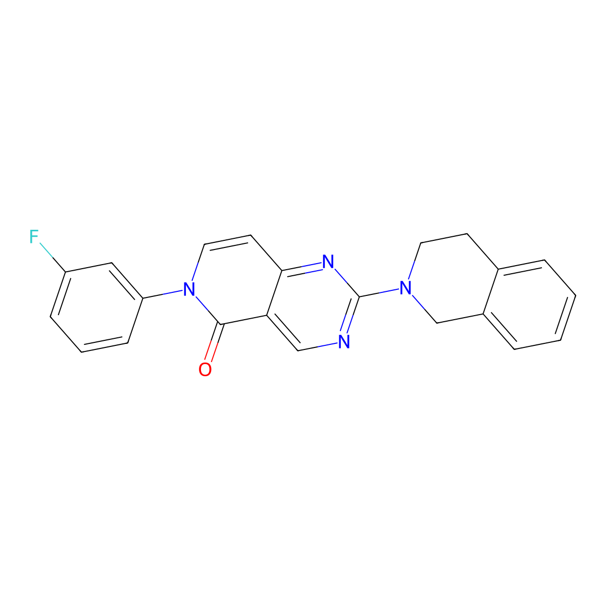 2-(3,4-dihydro-1H-isoquinolin-2-yl)-6-(3-fluorophenyl)pyrido[4,3-d]pyrimidin-5-one molecular structure, CAS 1087657-87-1