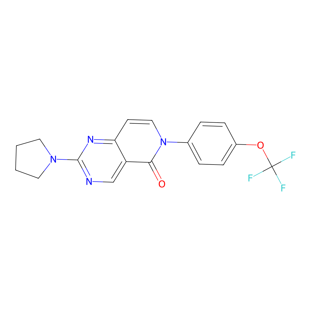 2-(1-pyrrolidinyl)-6-[4-(trifluoromethoxy)phenyl]pyrido[4,3-d]pyrimidin-5(6H)-one molecular structure, CAS 1087658-02-3