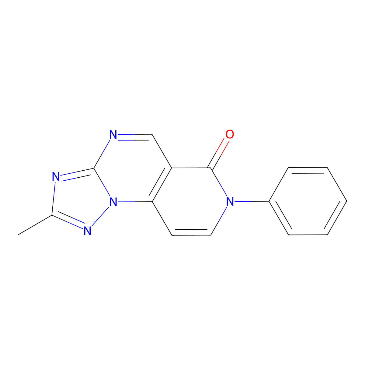 2-methyl-7-phenylpyrido[3,4-e][1,2,4]triazolo[1,5-a]pyrimidin-6(7H)-one molecular structure, CAS 1087658-03-4