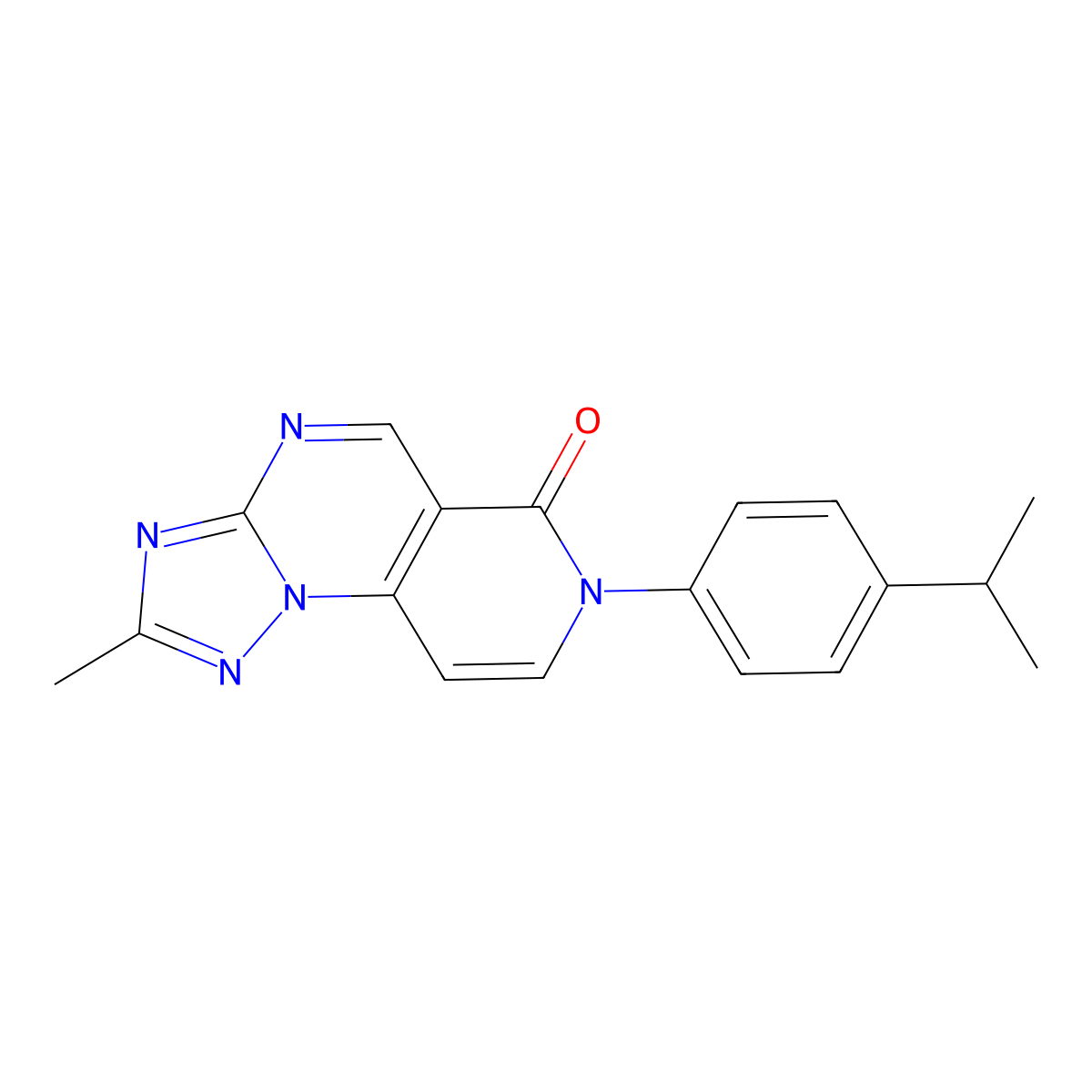 7-(4-isopropylphenyl)-2-methylpyrido[3,4-e][1,2,4]triazolo[1,5-a]pyrimidin-6(7H)-one molecular structure, CAS 1087658-06-7